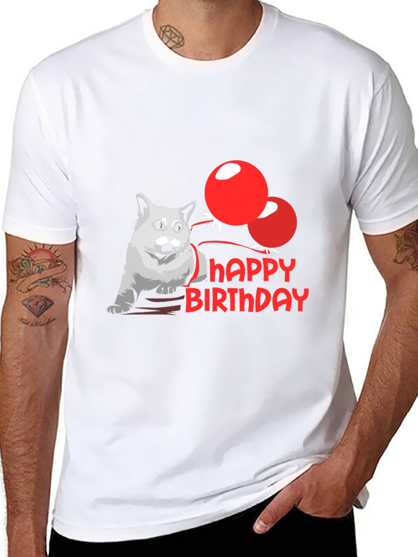 Cat Birthday T-Shirt - Cute Graphic Tee