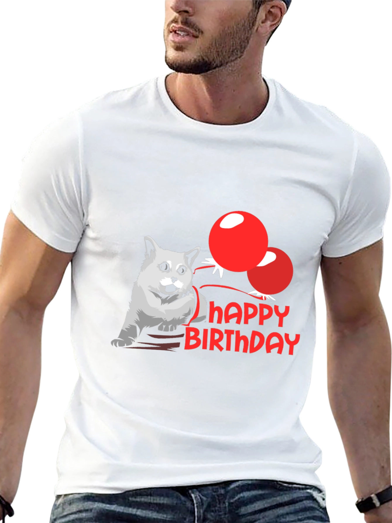 Cat Birthday T-Shirt - Cute Graphic Tee