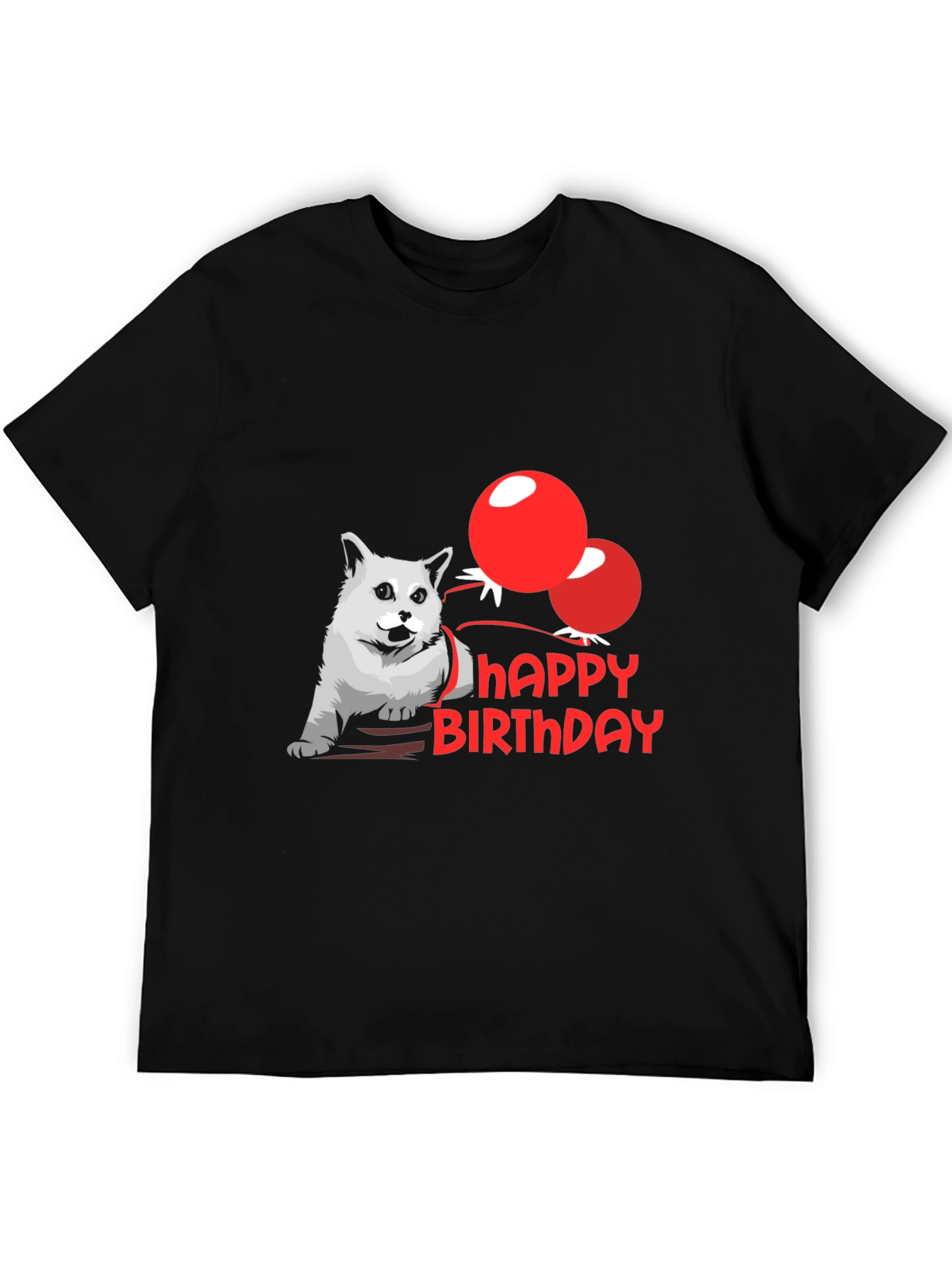 Cat Birthday T-Shirt - Cute Graphic Tee