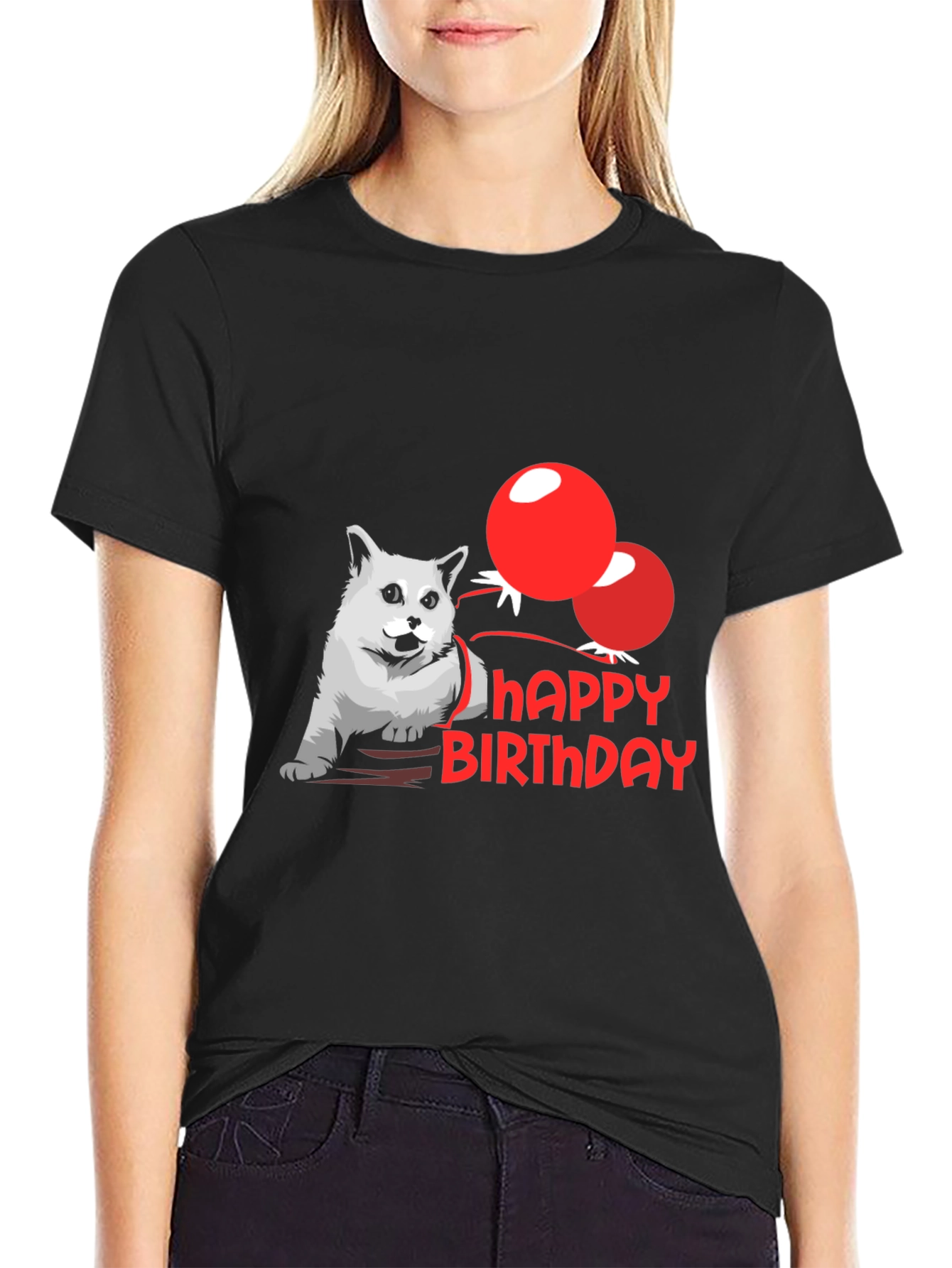 Cat Birthday T-Shirt - Cute Graphic Tee