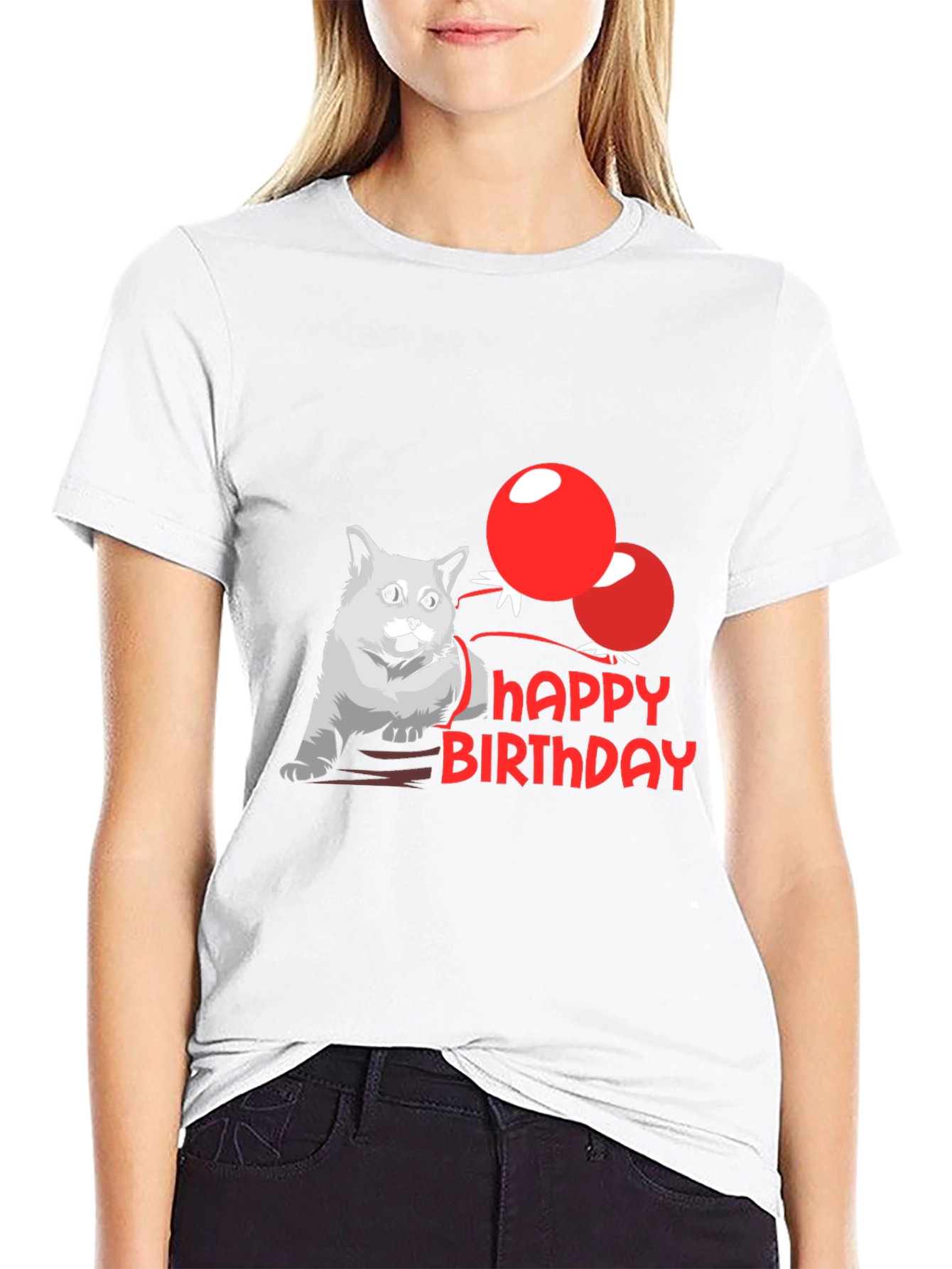 Cat Birthday T-Shirt - Cute Graphic Tee