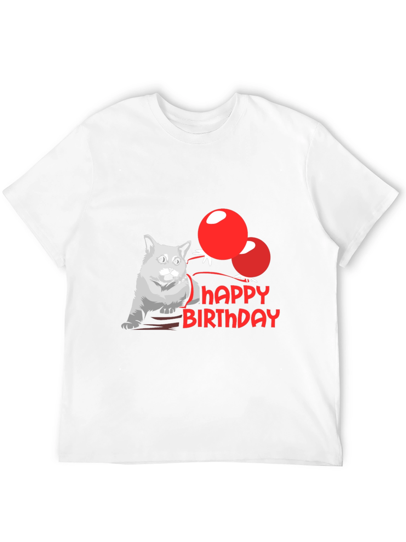Cat Birthday T-Shirt - Cute Graphic Tee