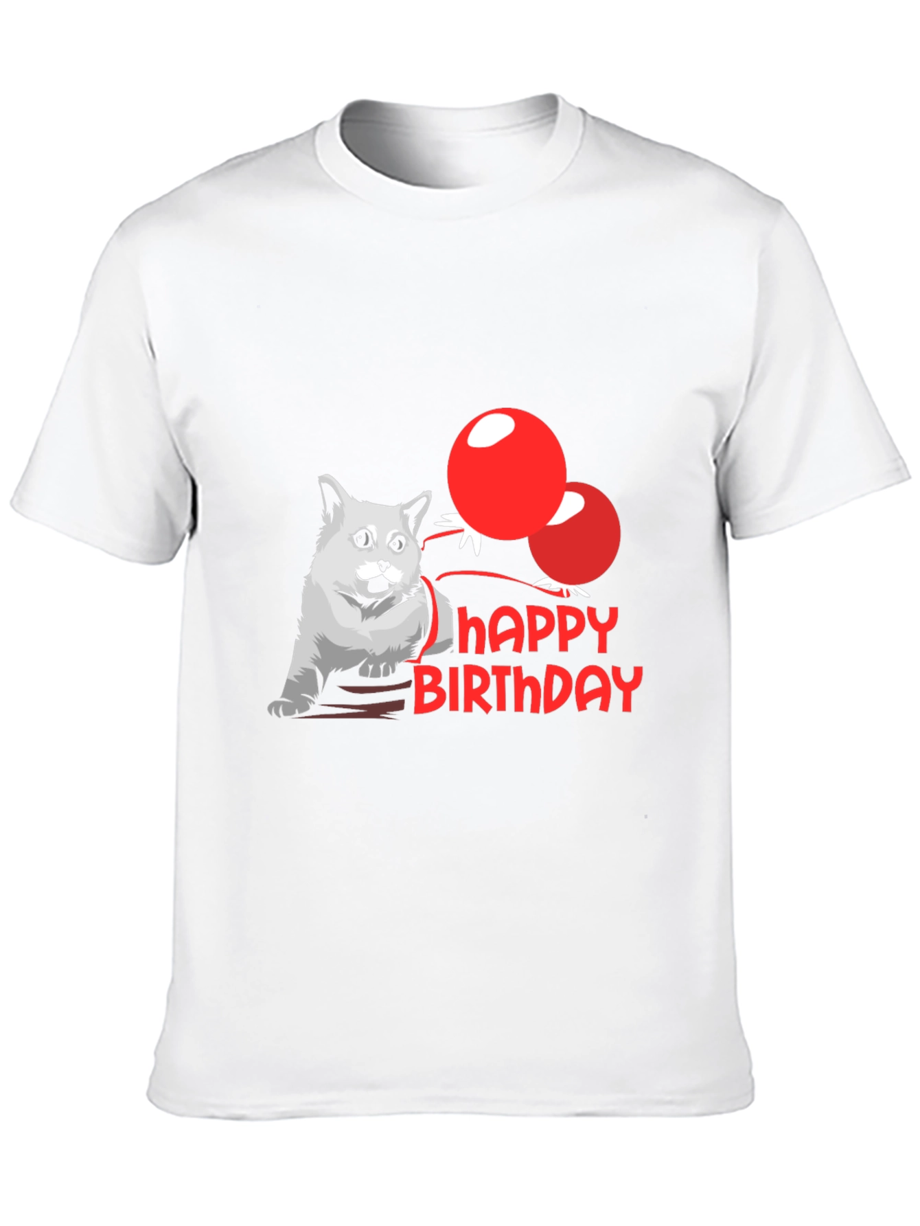 Cat Birthday T-Shirt - Cute Graphic Tee