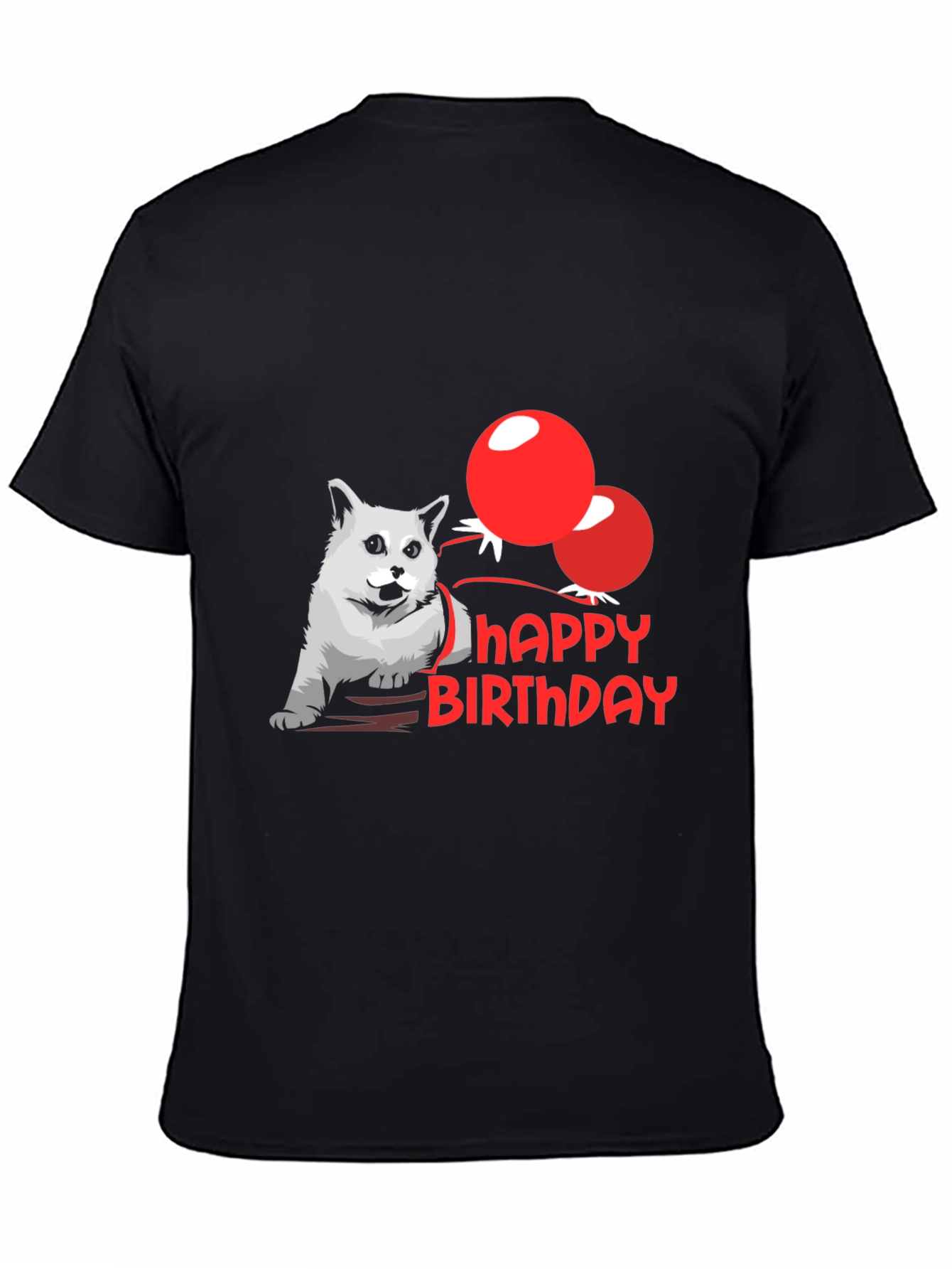 Cat Birthday T-Shirt - Cute Graphic Tee
