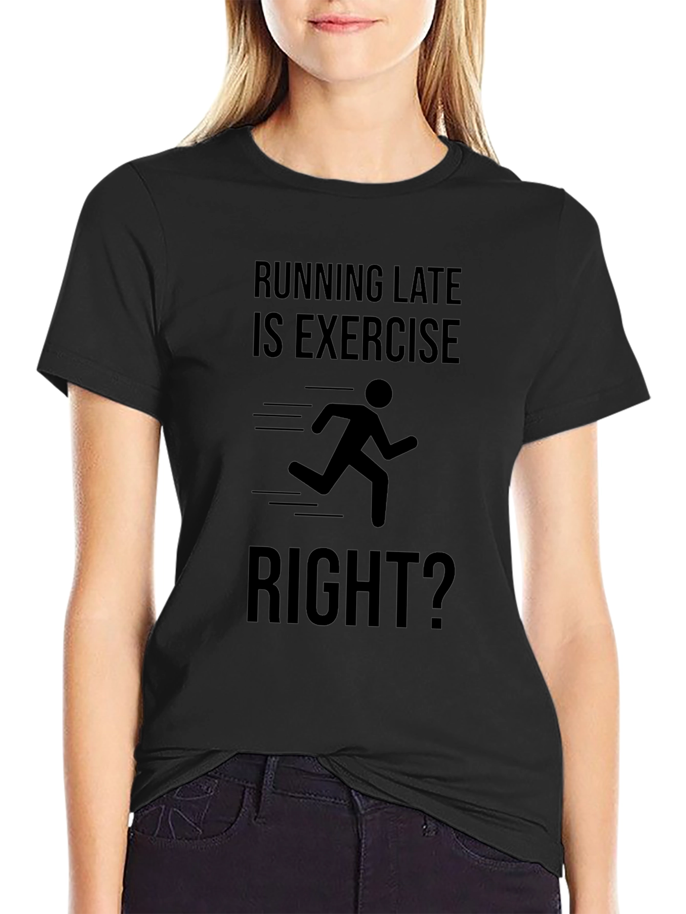 Running Late Exercise Funny Graphic Tee