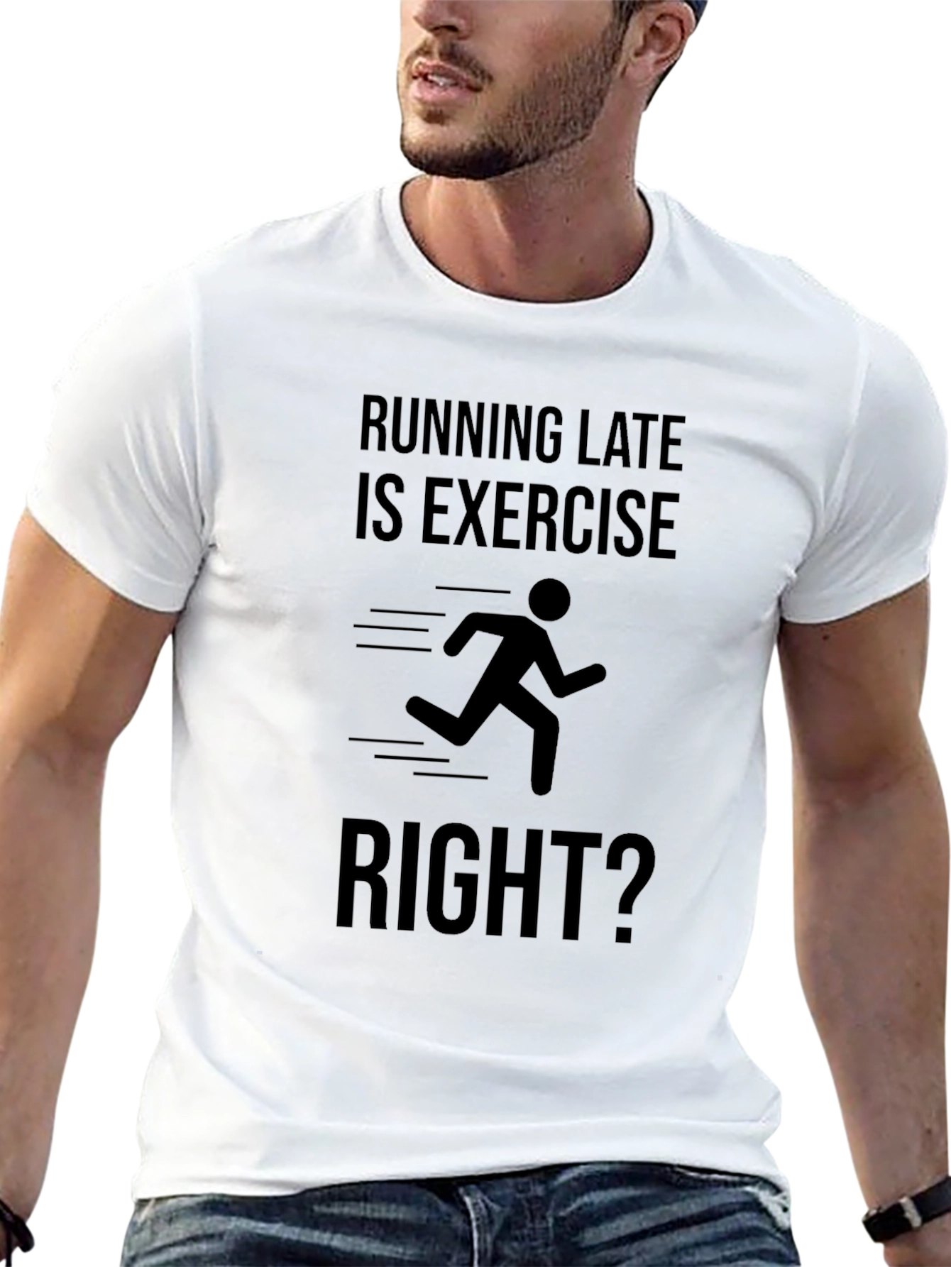 Running Late Exercise Funny Graphic Tee