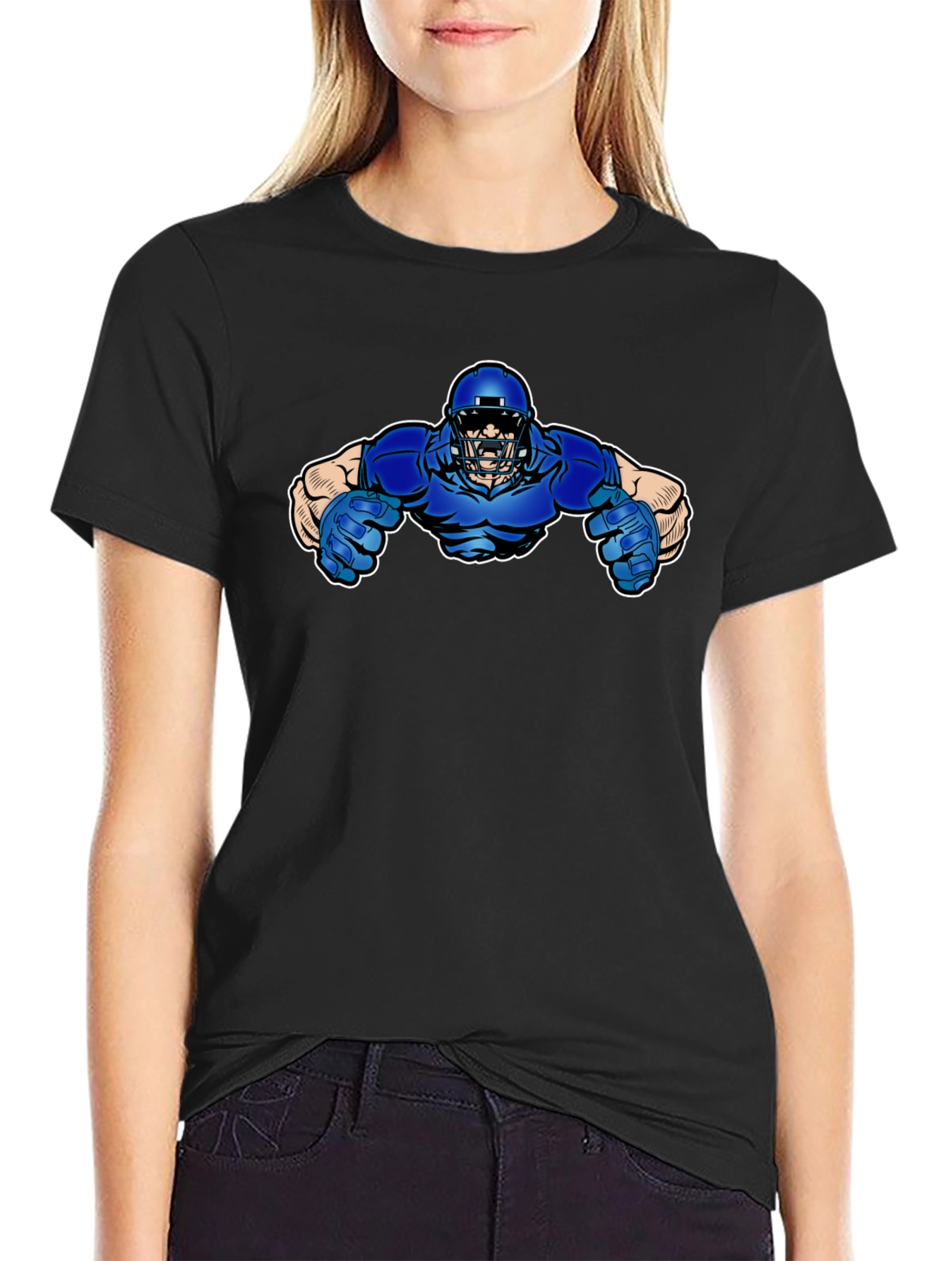 Football Player Graphic T-Shirt