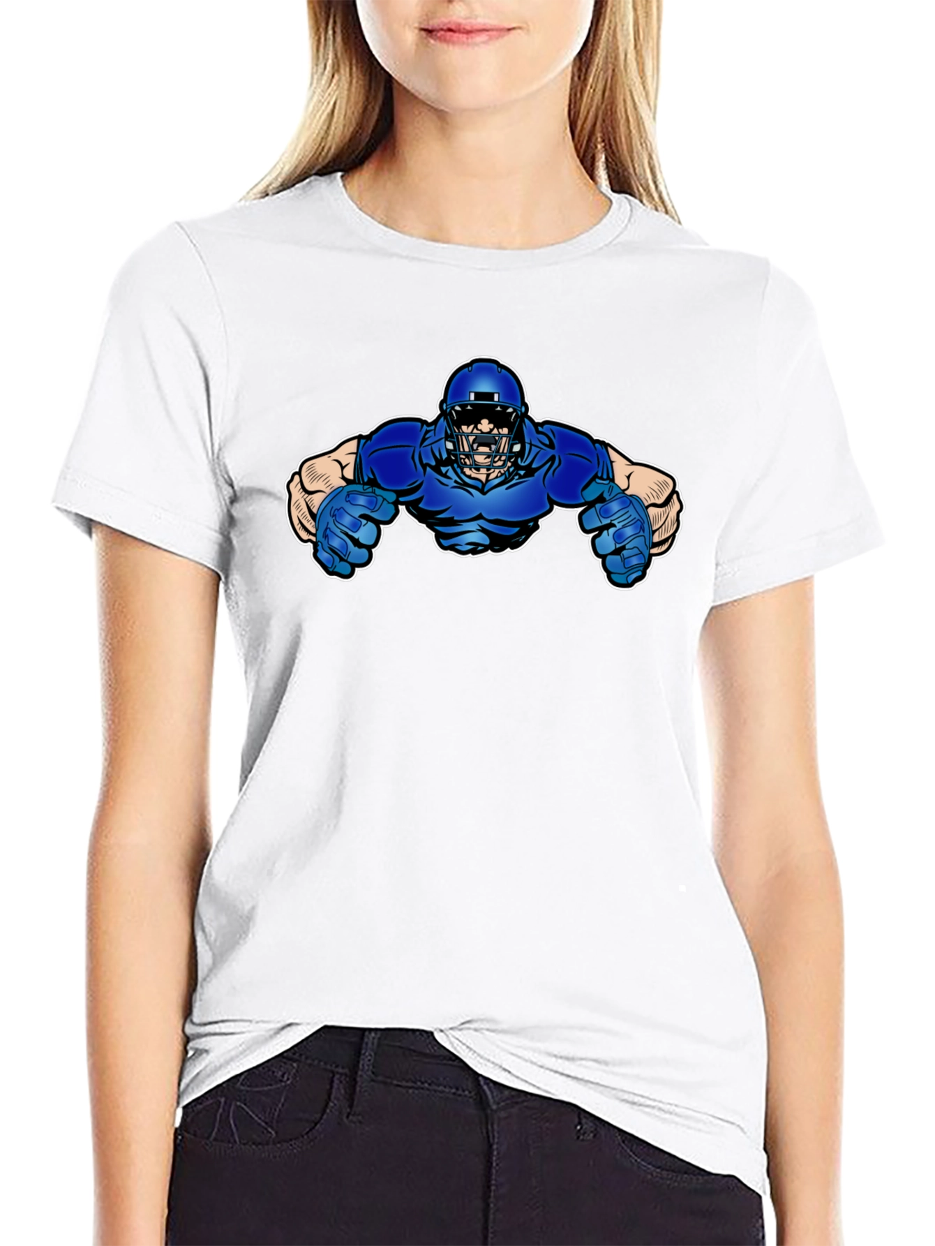 Football Player Graphic T-Shirt