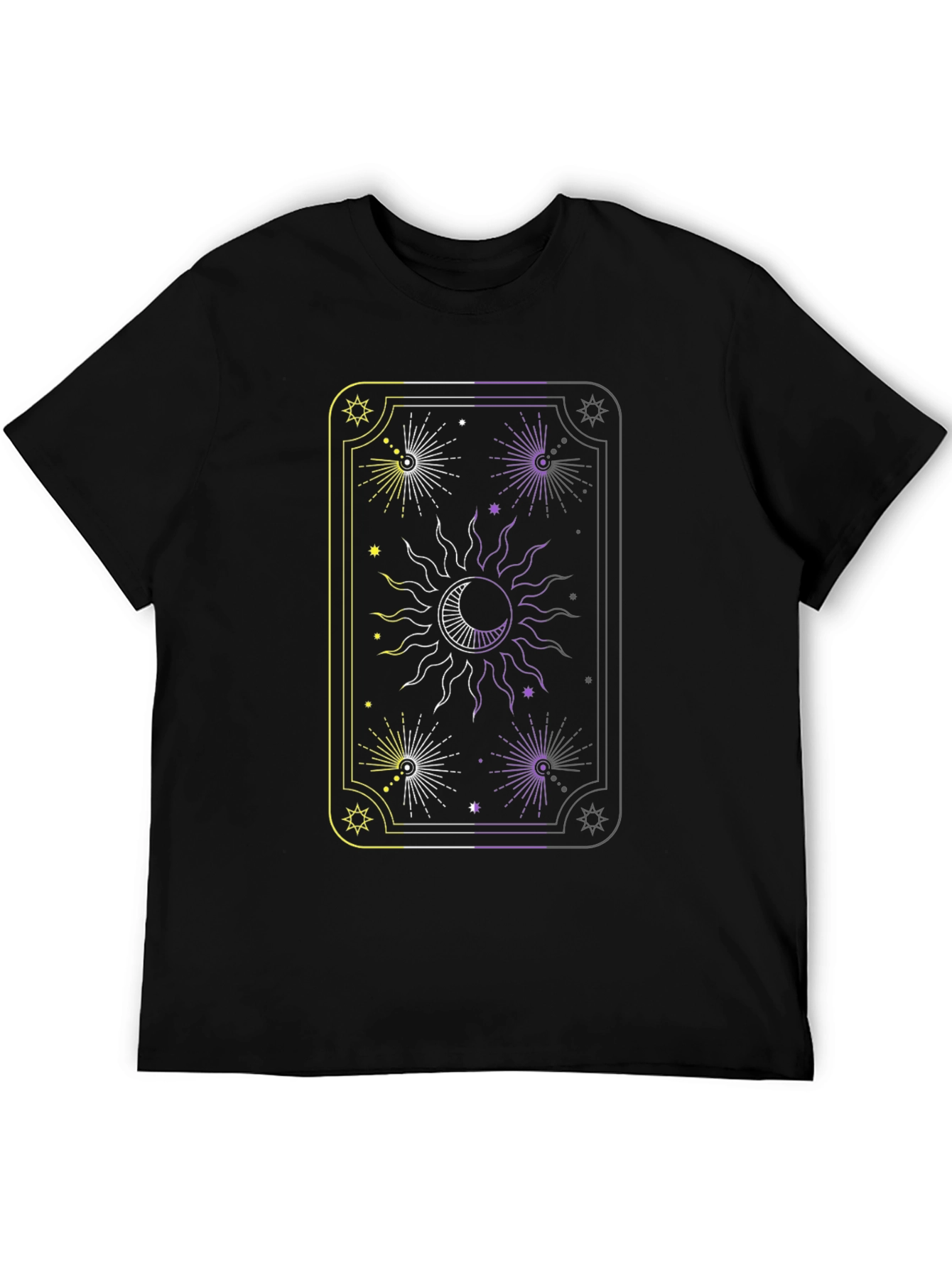 Celestial Sun and Moon Tarot Card Graphic Tee
