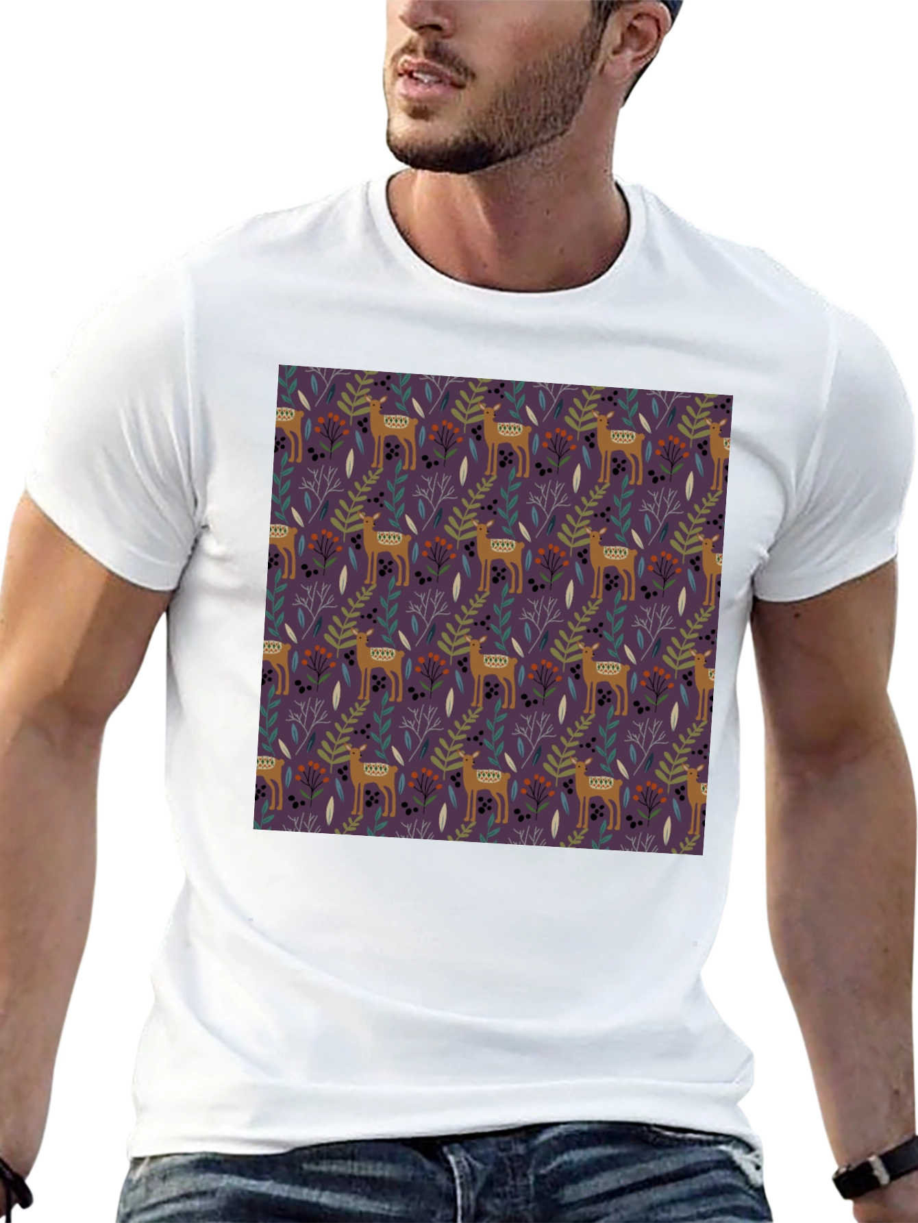 Deer Forest T-Shirt - Unique Graphic Tee