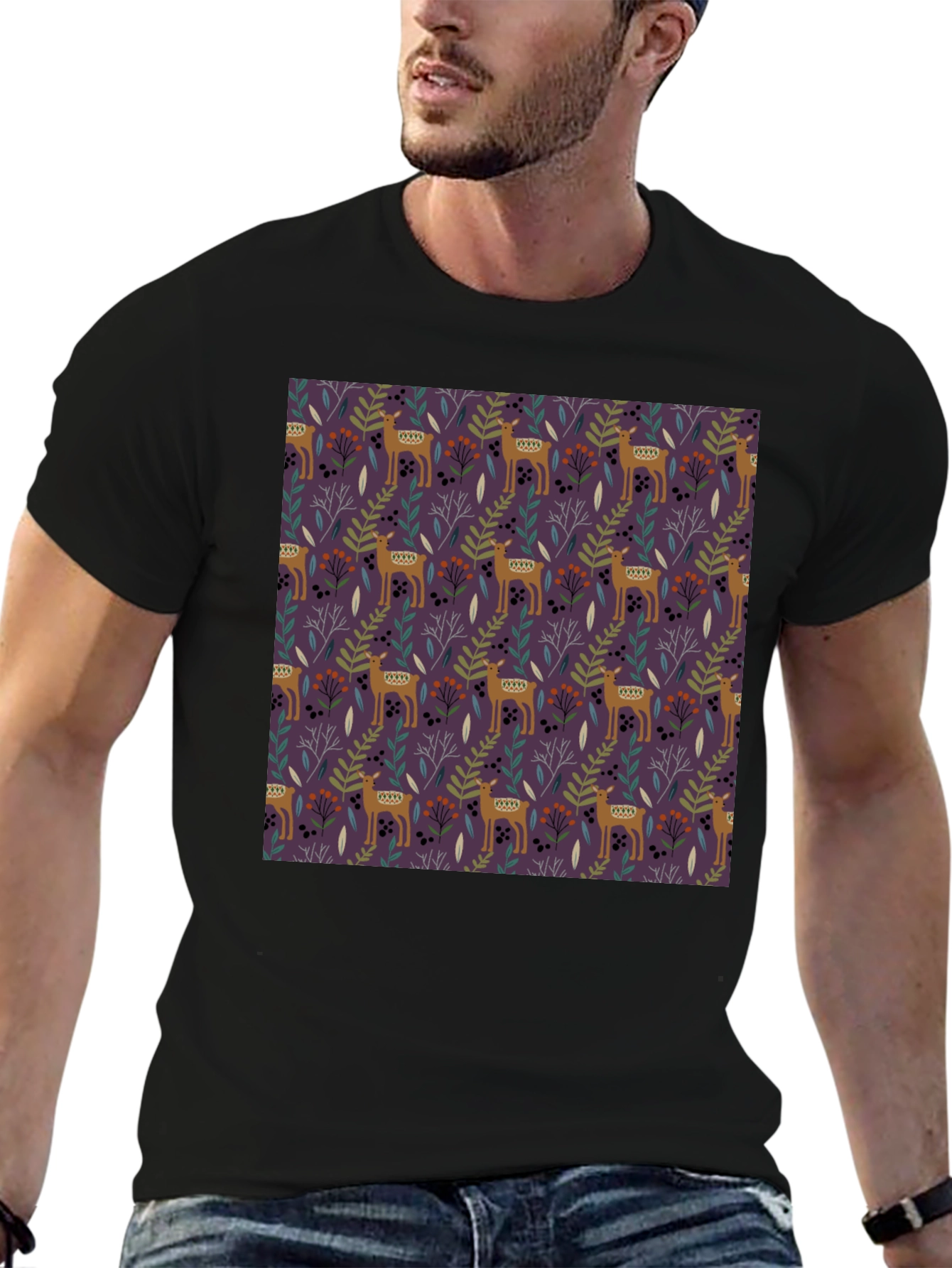 Deer Forest T-Shirt - Unique Graphic Tee