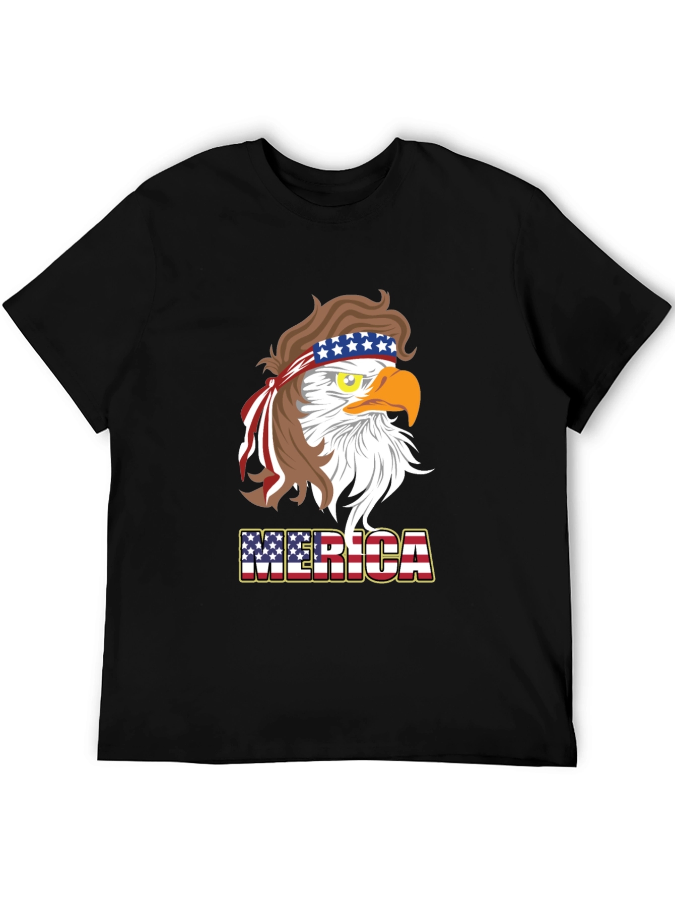 America Eagle T-Shirt Patriotic Design Mens Tee