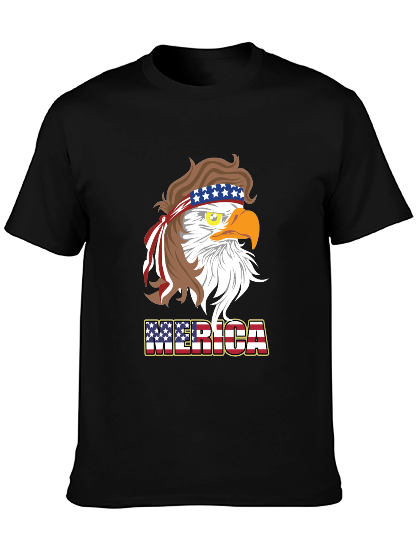 America Eagle T-Shirt Patriotic Design Mens Tee