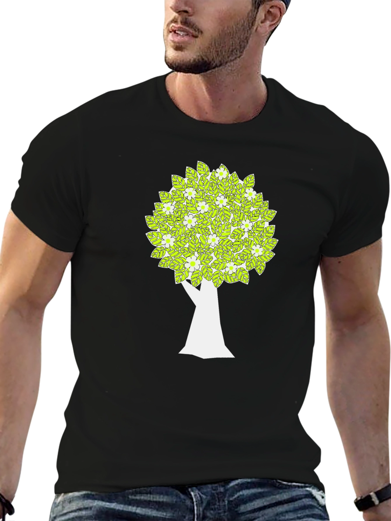 Tree Graphic Black T-Shirt
