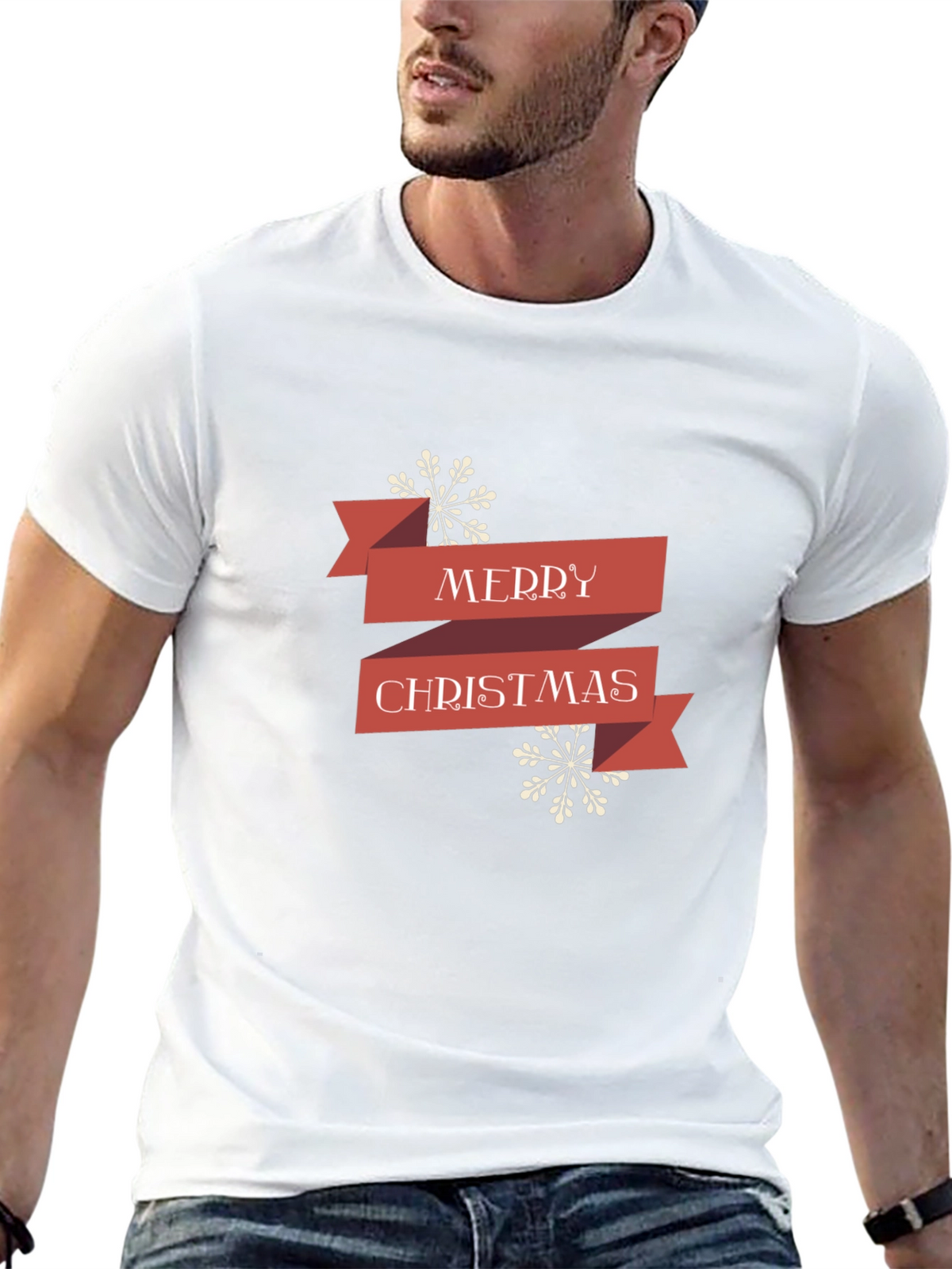Festive Merry Christmas Graphic Tee - Holiday Style
