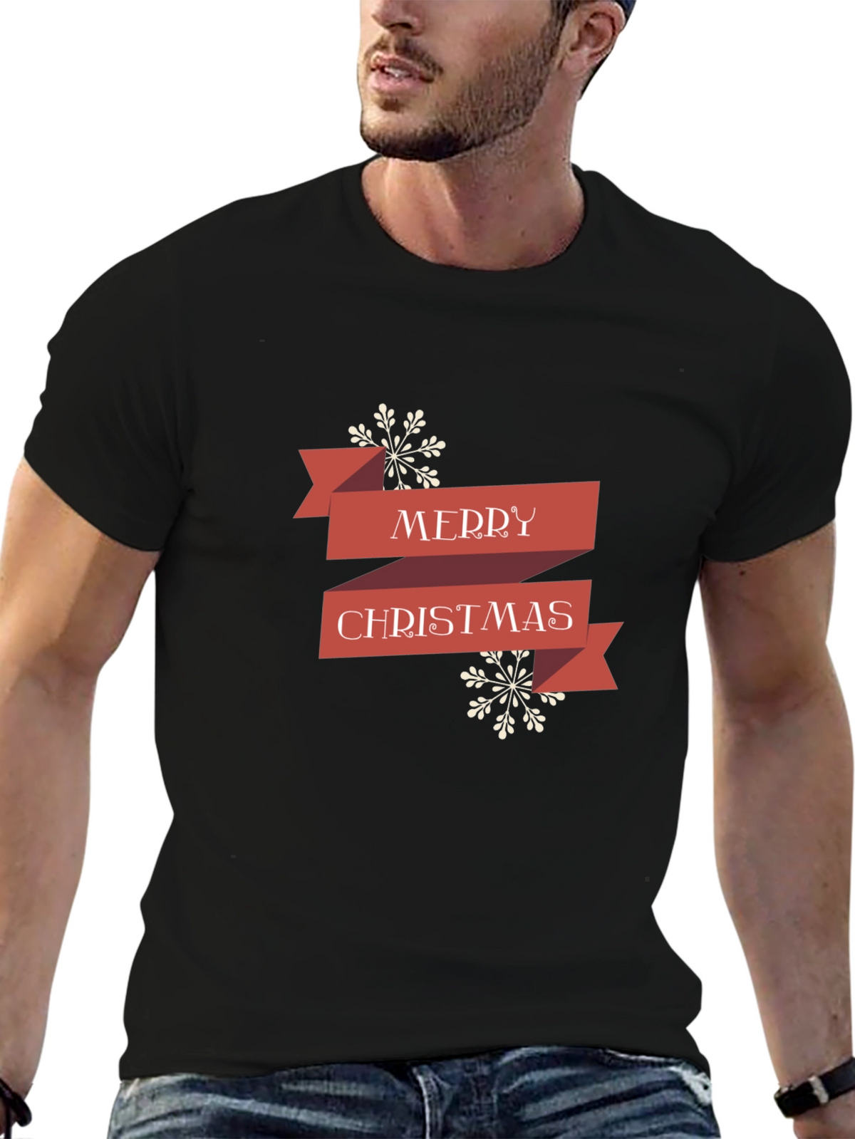 Festive Merry Christmas Graphic Tee - Holiday Style