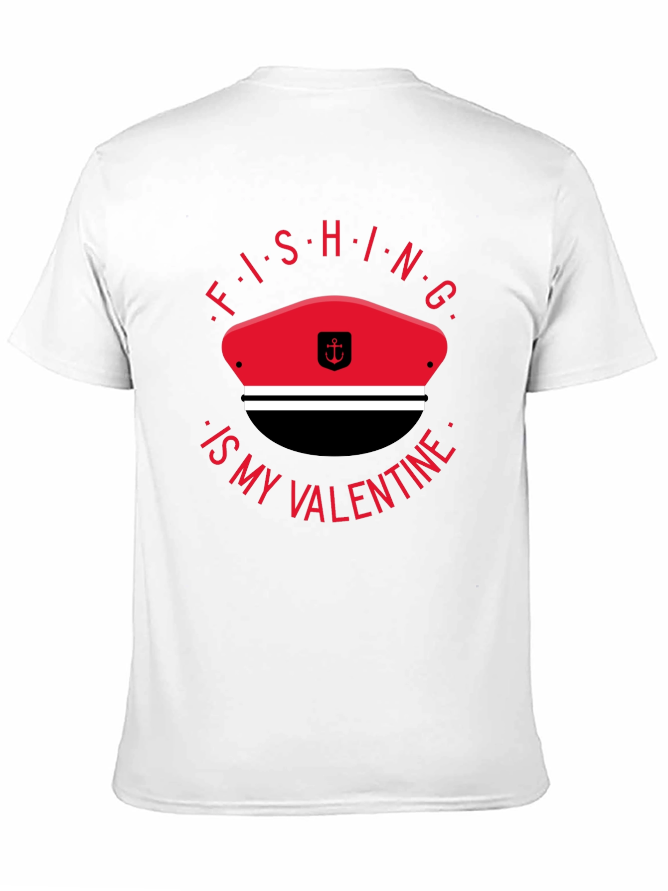 Fishing is My Valentine T-Shirt - Black