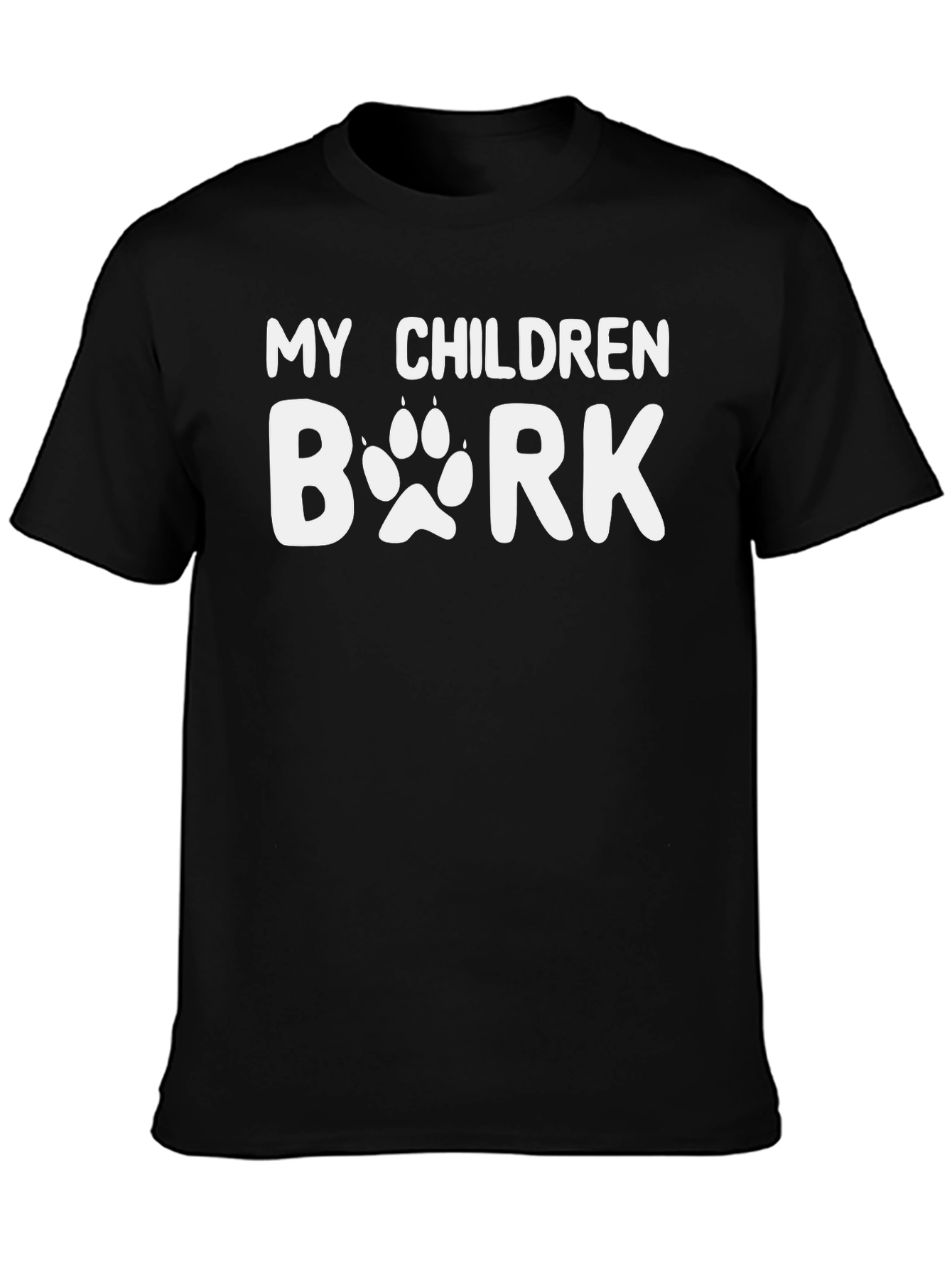 My Children Bark T-Shirt - Dog Paw Print Tee