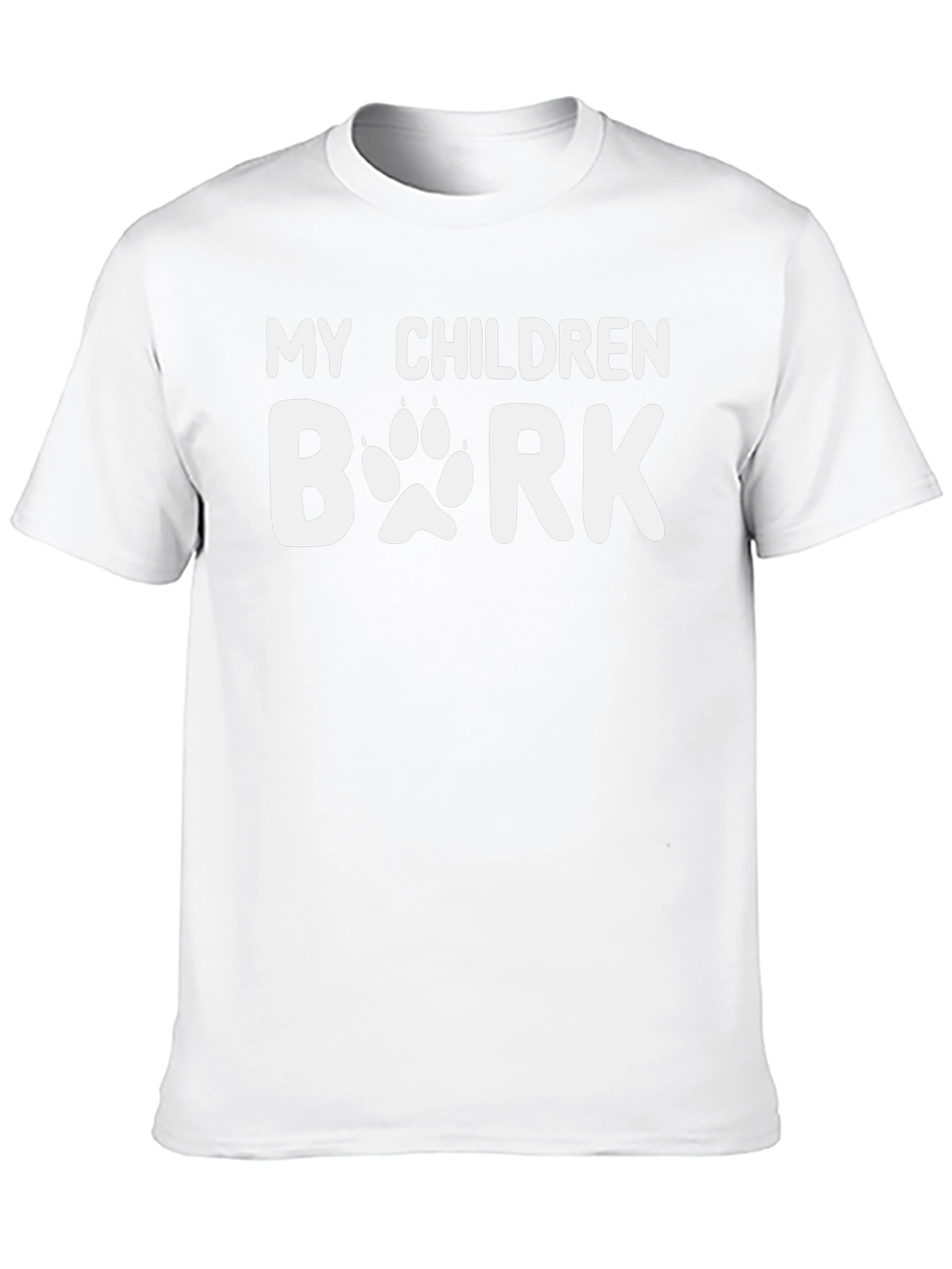 My Children Bark T-Shirt - Dog Paw Print Tee