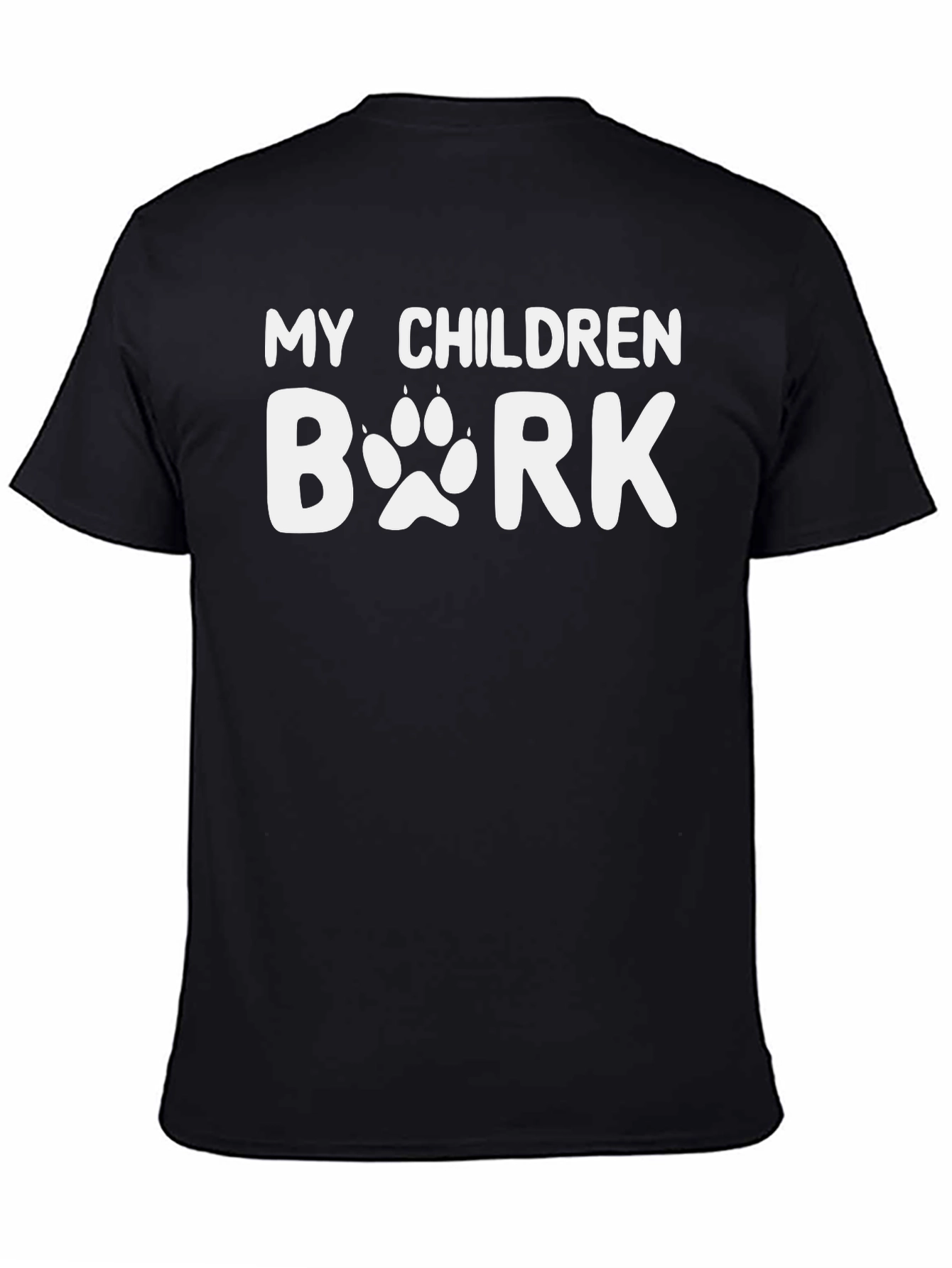 My Children Bark T-Shirt - Dog Paw Print Tee