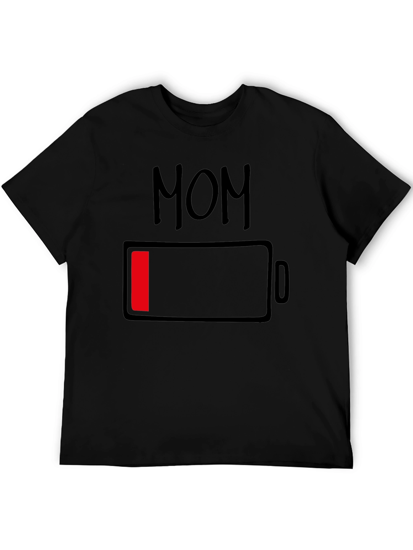 Mom Low Battery Funny Graphic T-Shirt