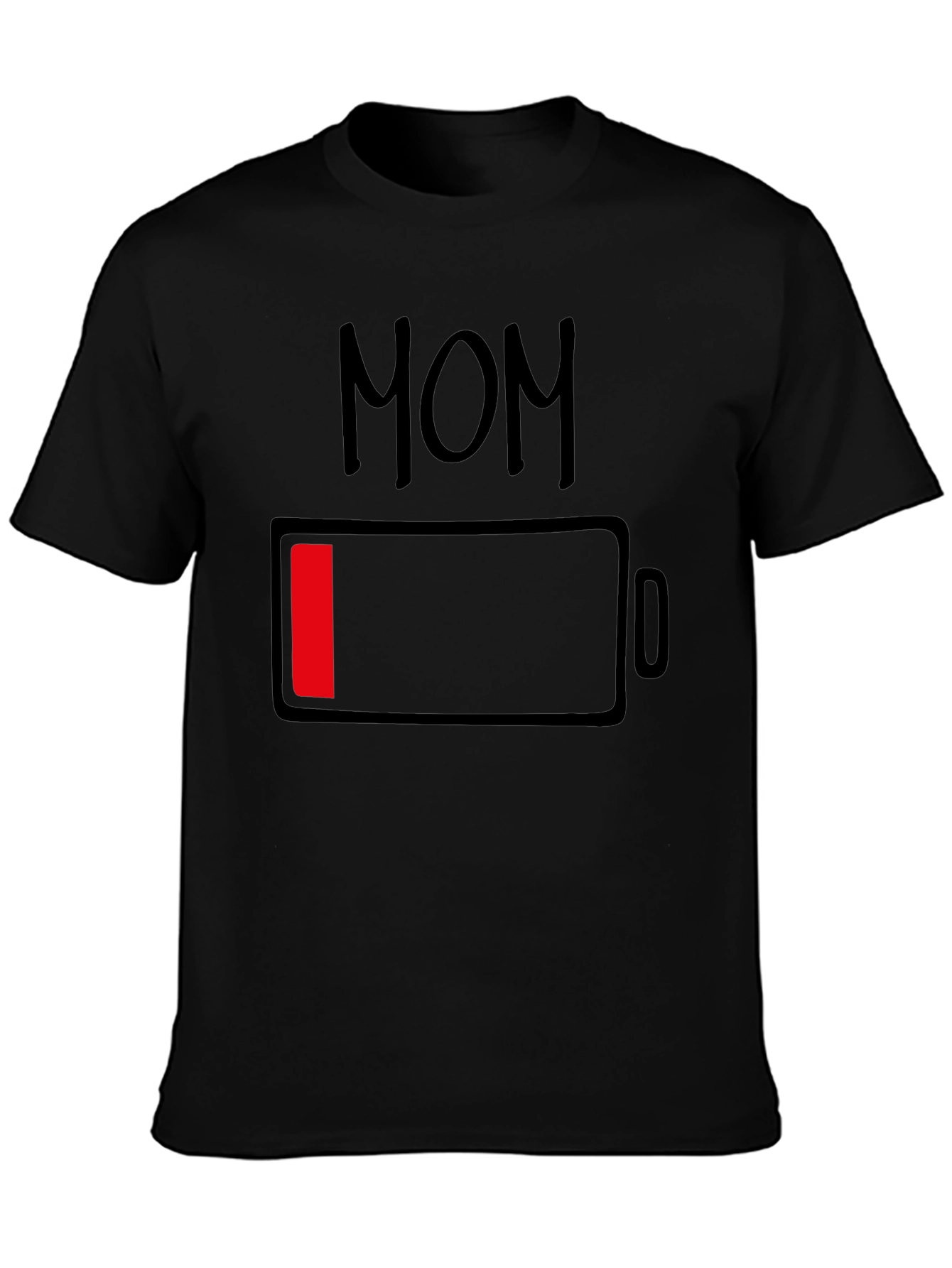 Mom Low Battery Funny Graphic T-Shirt