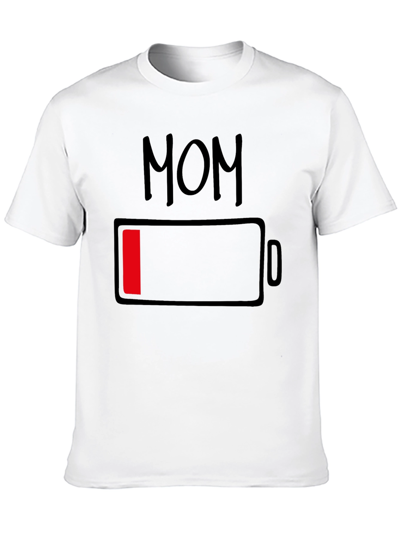 Mom Low Battery Funny Graphic T-Shirt