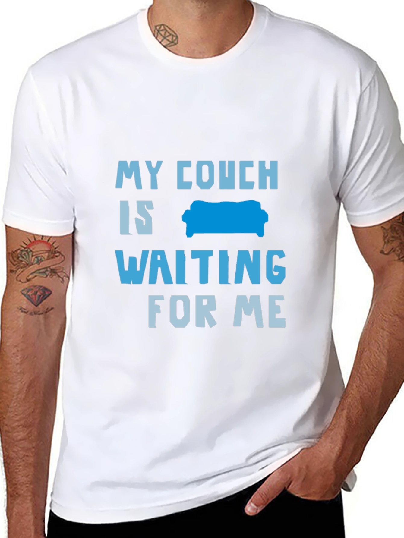 My Couch is Waiting Graphic Tee