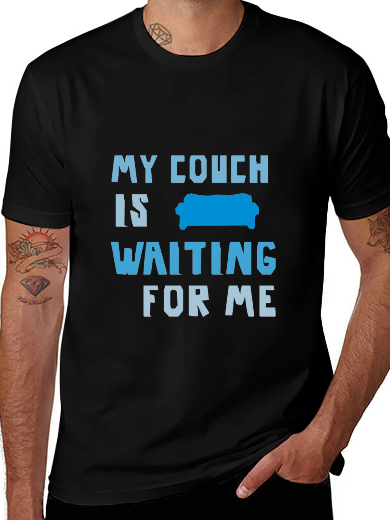 My Couch is Waiting Graphic Tee