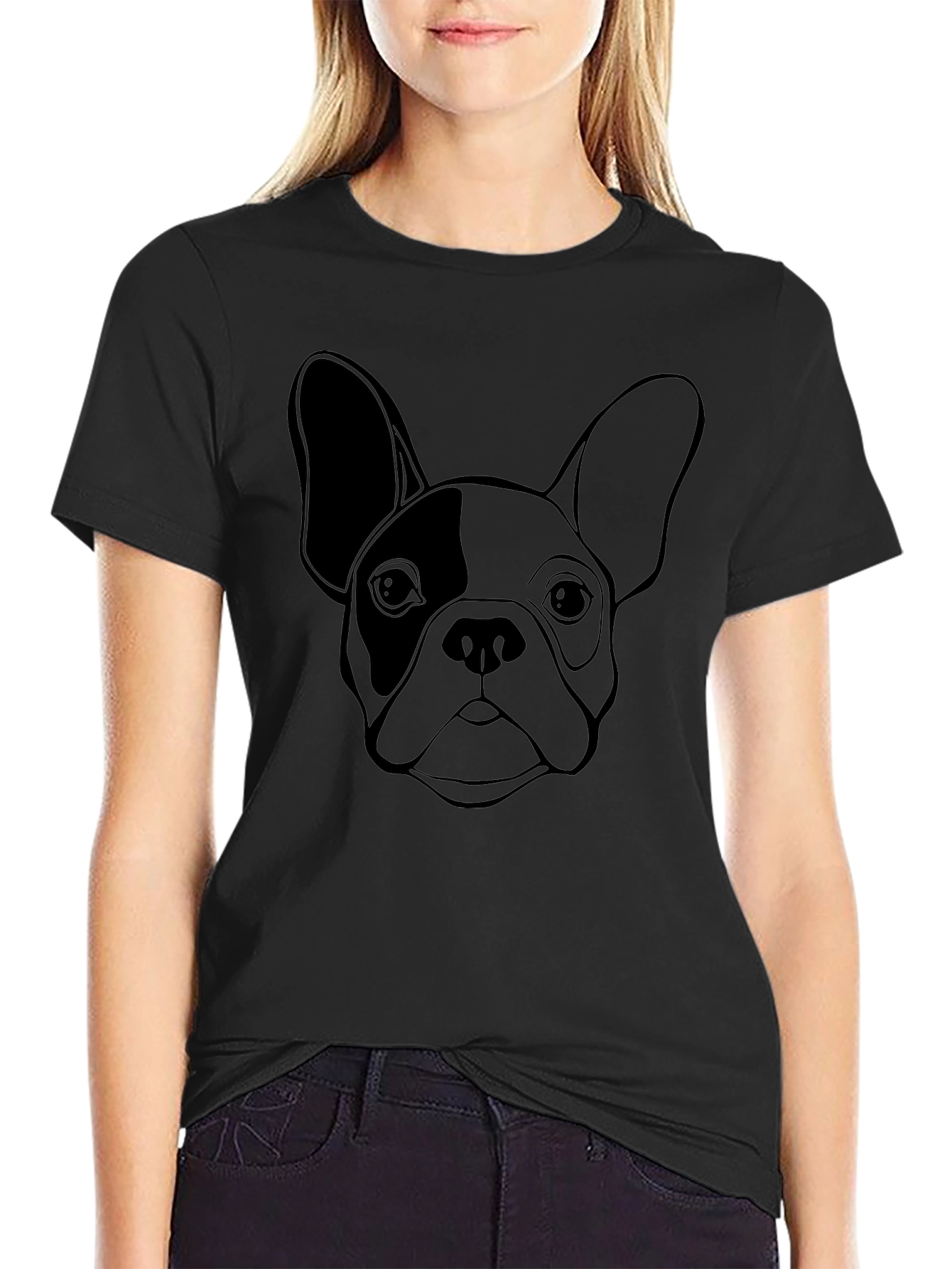 French Bulldog Graphic Tee - Black