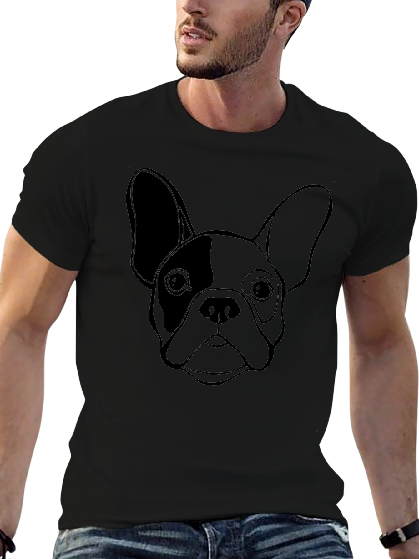 French Bulldog Graphic Tee - Black