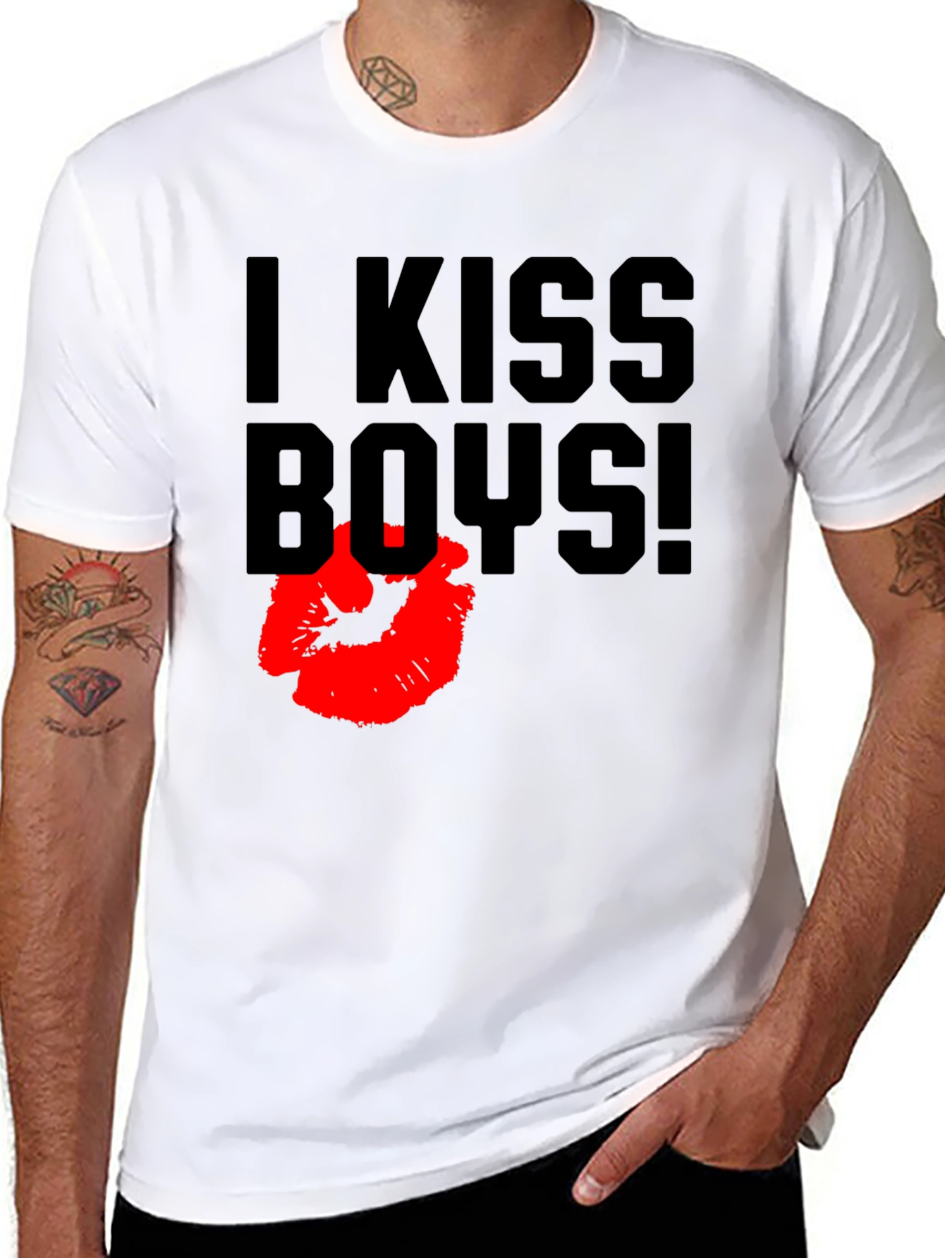 I Kiss Boys! Graphic T-Shirt
