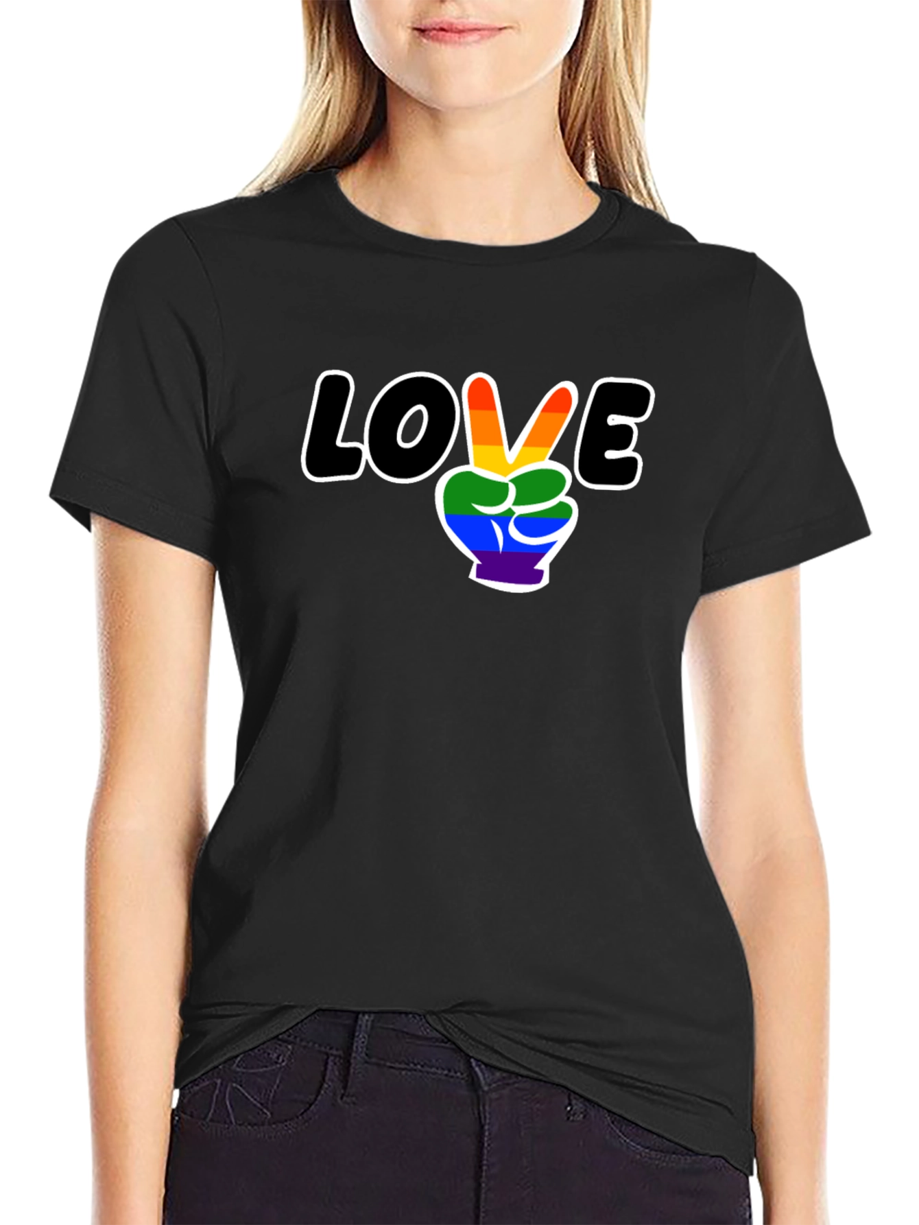Love Peace LGBTQ Pride Graphic T-Shirt
