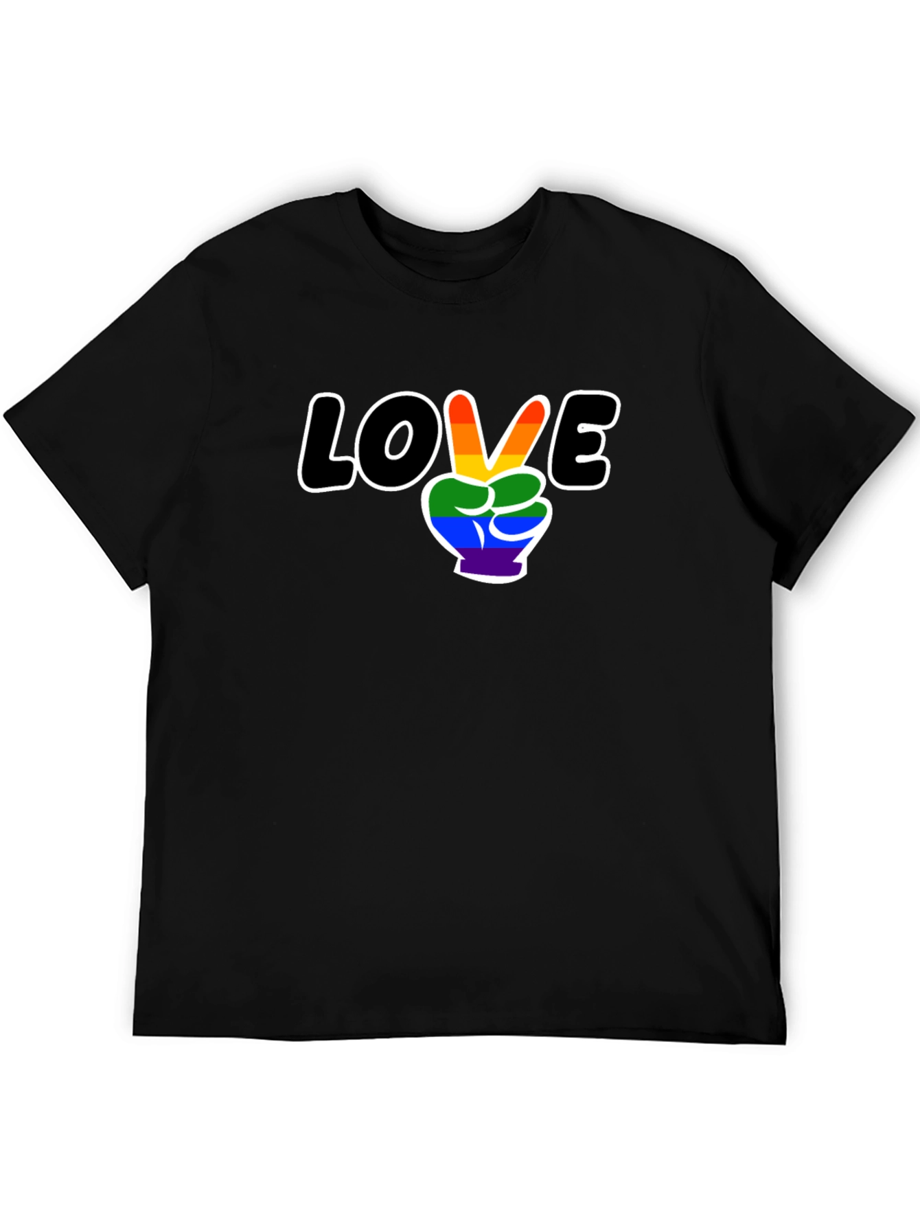 Love Peace LGBTQ Pride Graphic T-Shirt