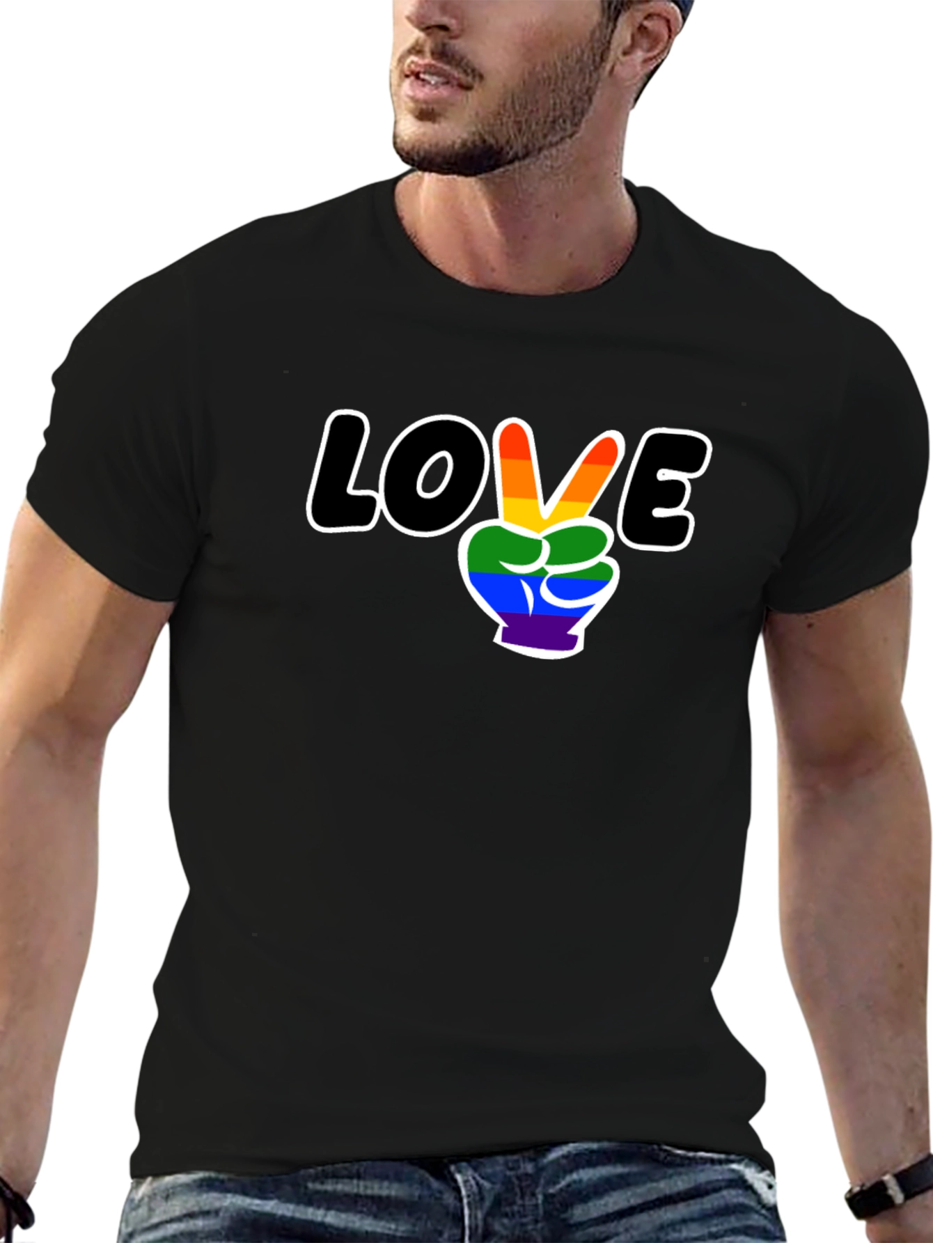 Love Peace LGBTQ Pride Graphic T-Shirt