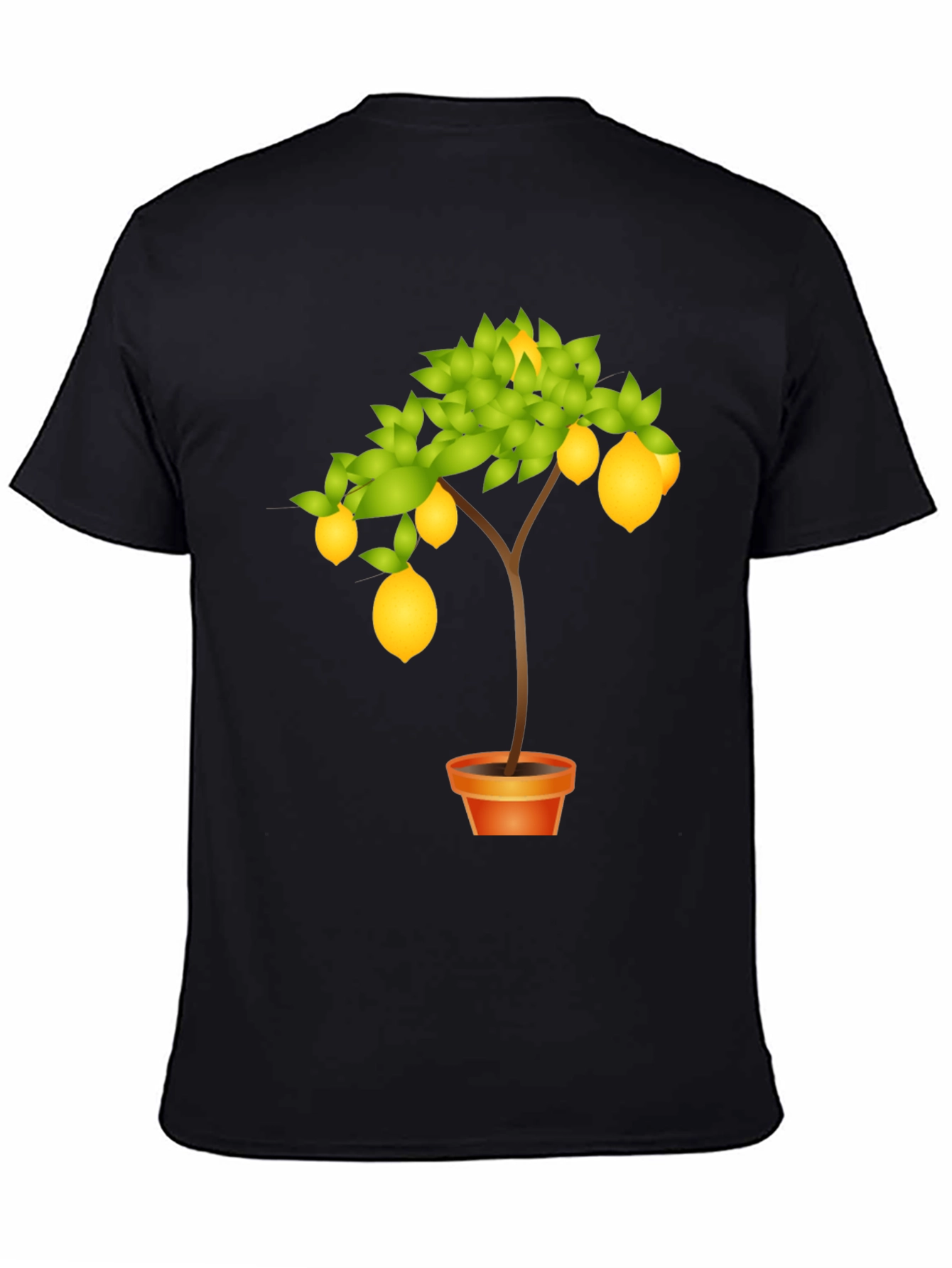 Lemon Tree Graphic Print Black T-Shirt