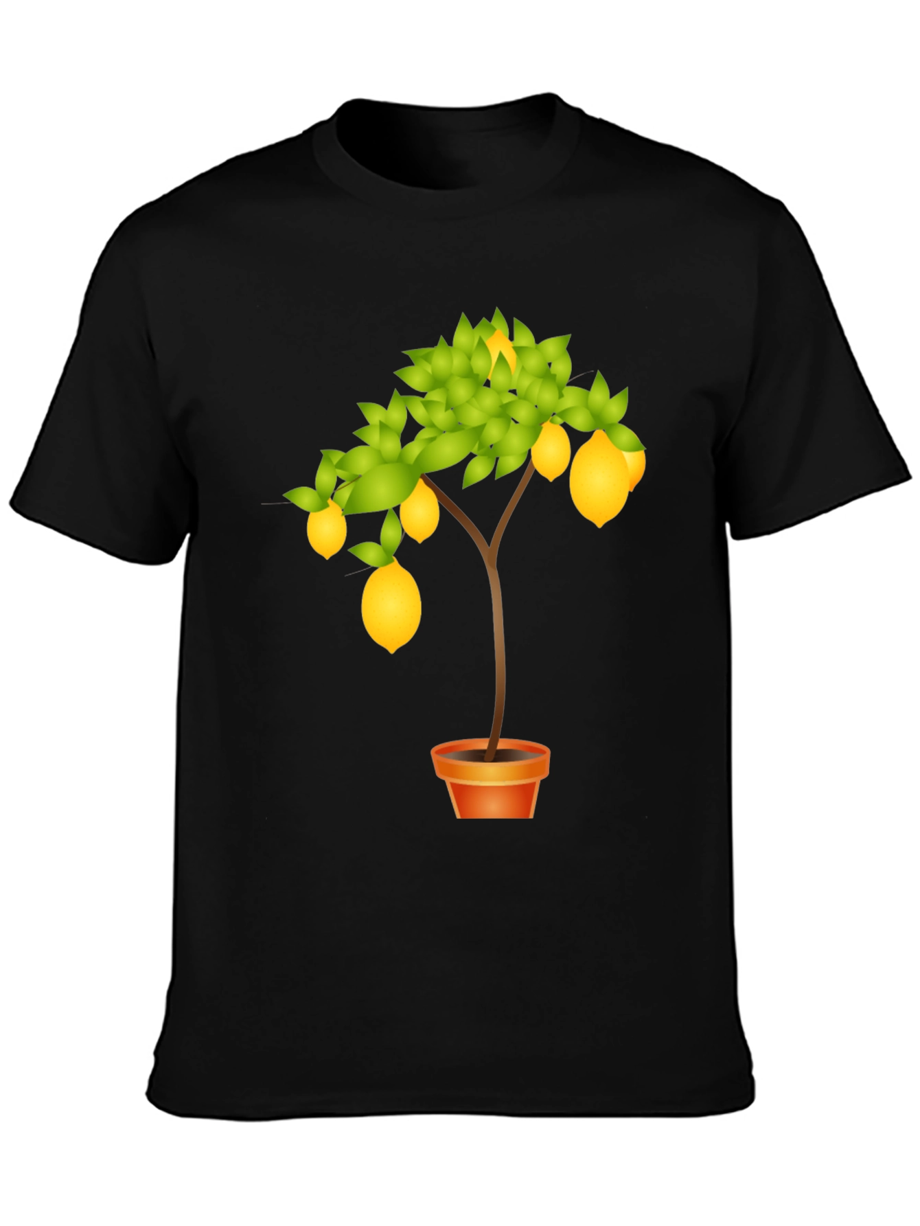 Lemon Tree Graphic Print Black T-Shirt