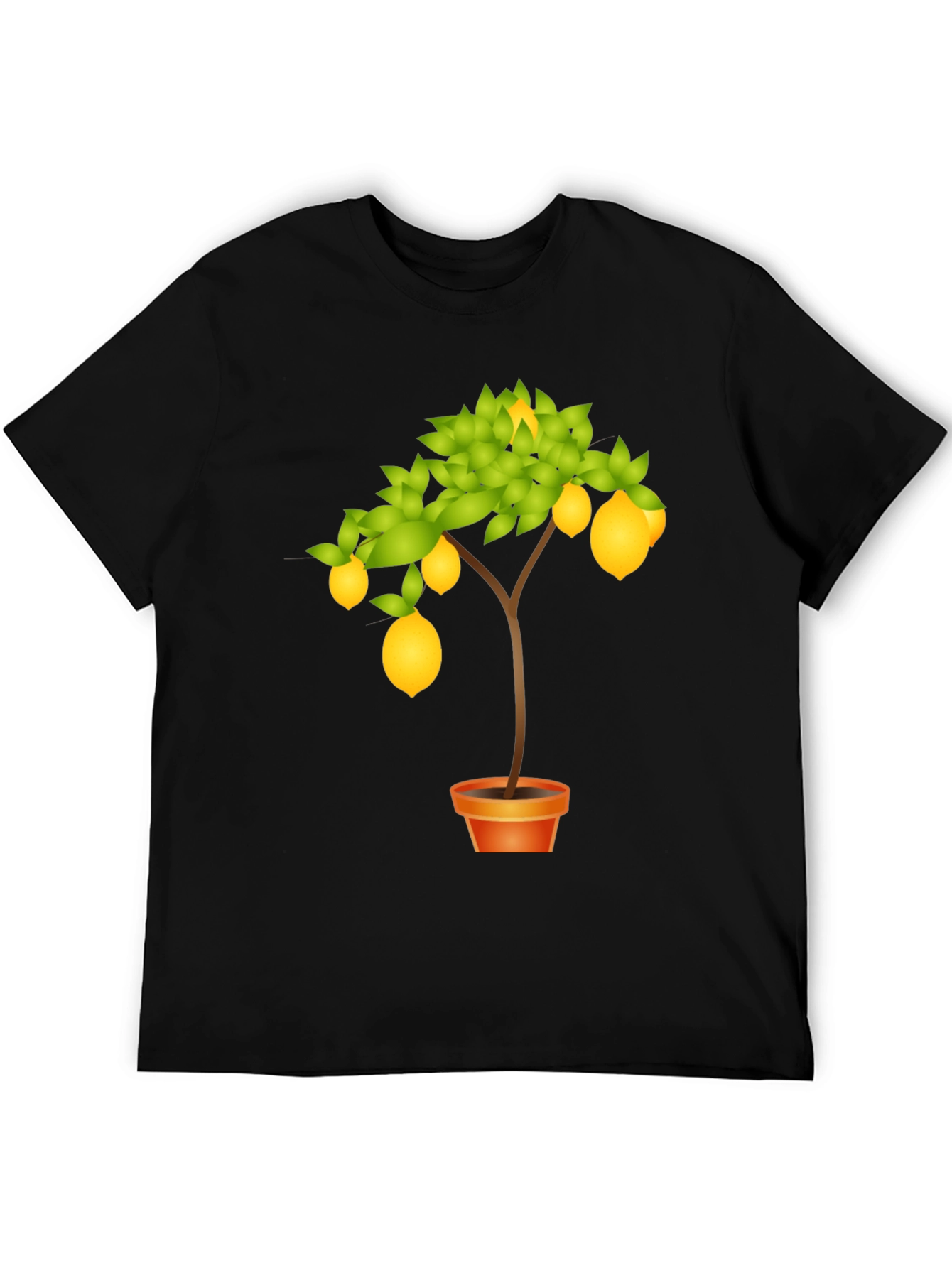 Lemon Tree Graphic Print Black T-Shirt
