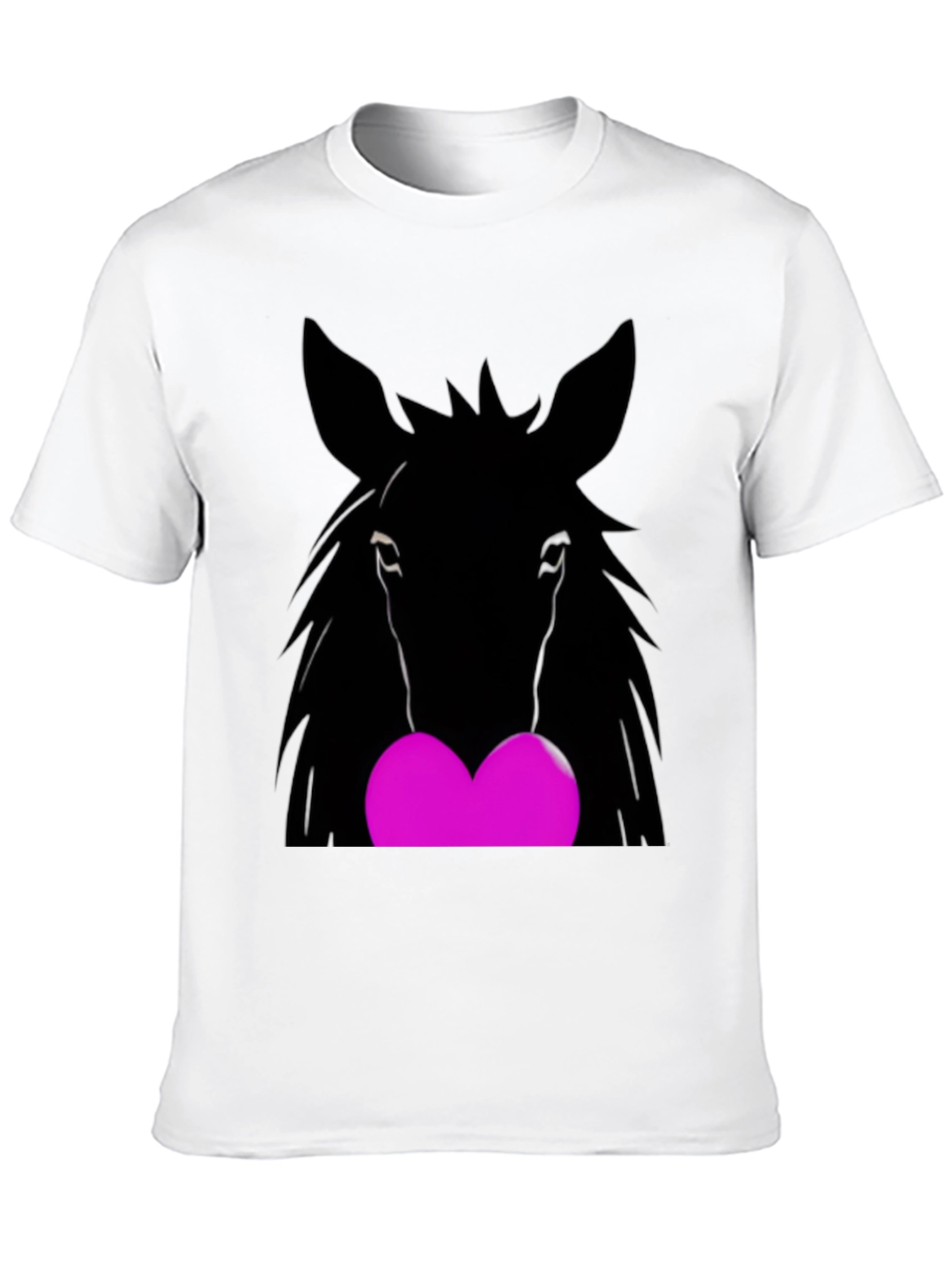 Horse Heart Graphic Black T-Shirt