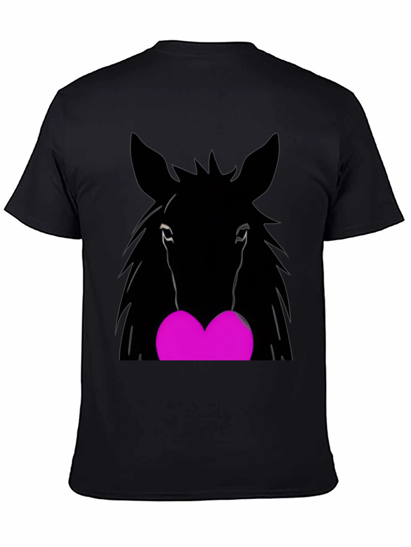 Horse Heart Graphic Black T-Shirt