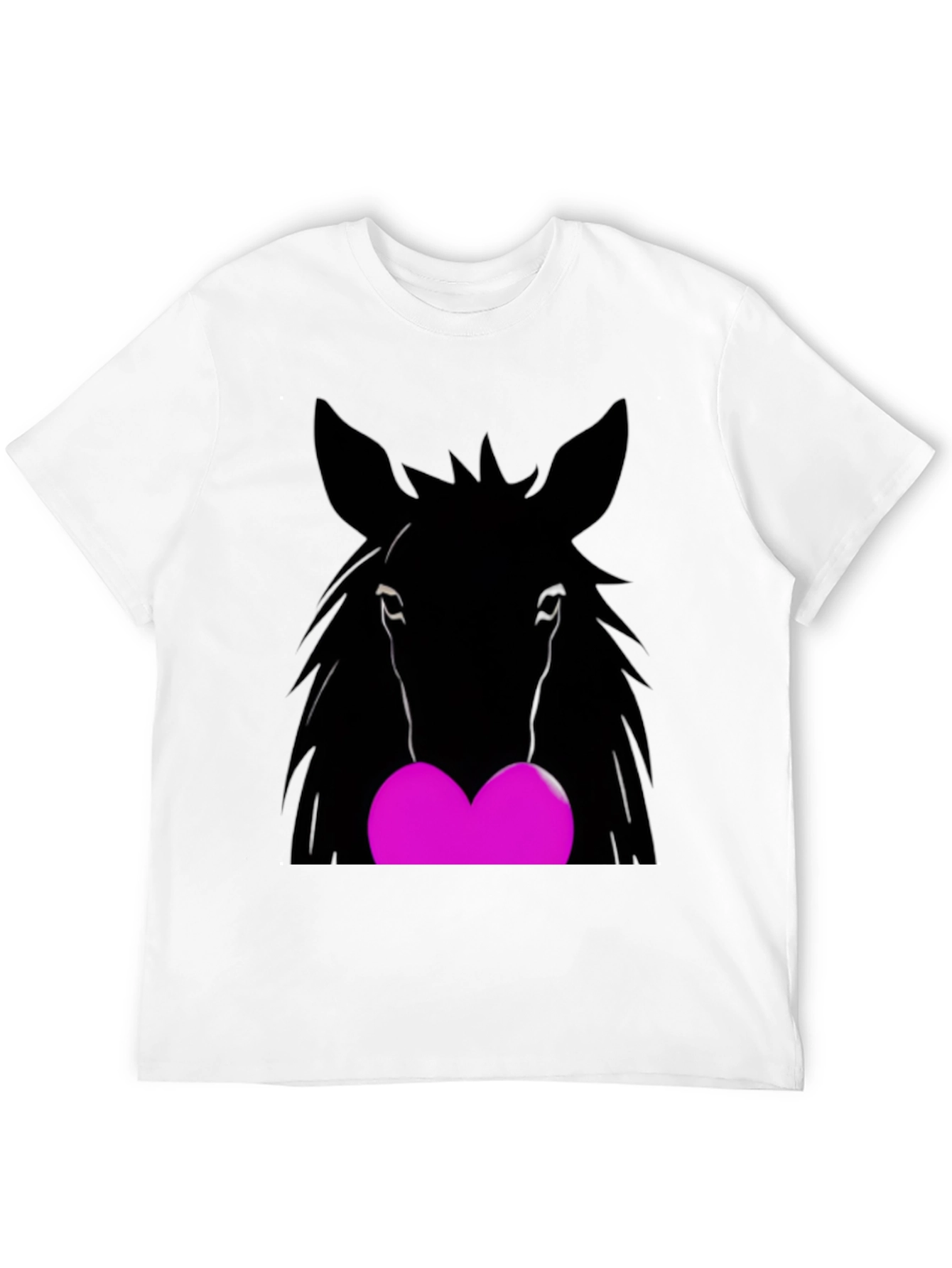Horse Heart Graphic Black T-Shirt