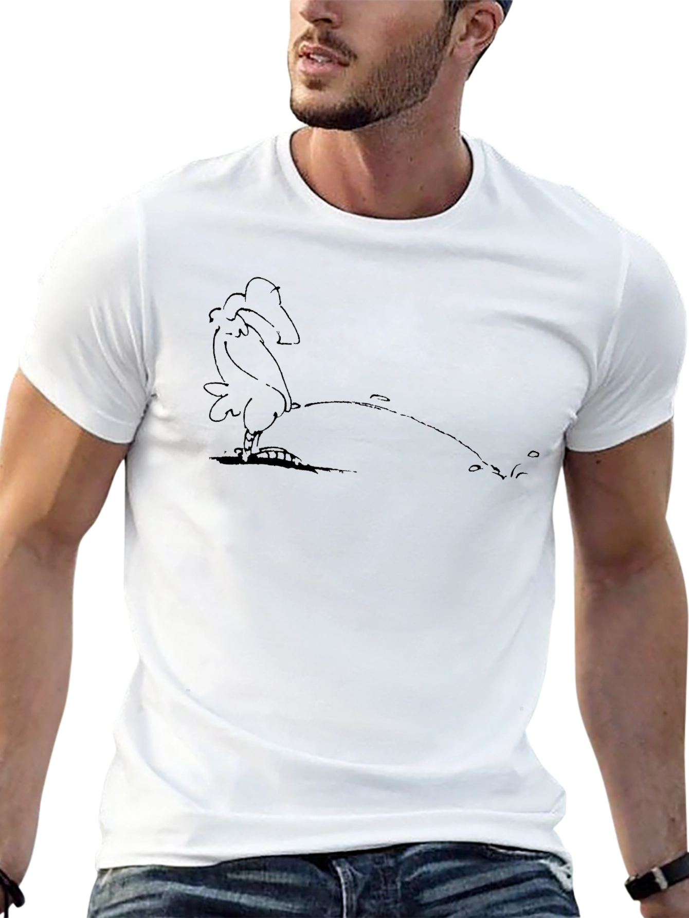 Cartoon Chicken Tee - Funny Graphic T-Shirt