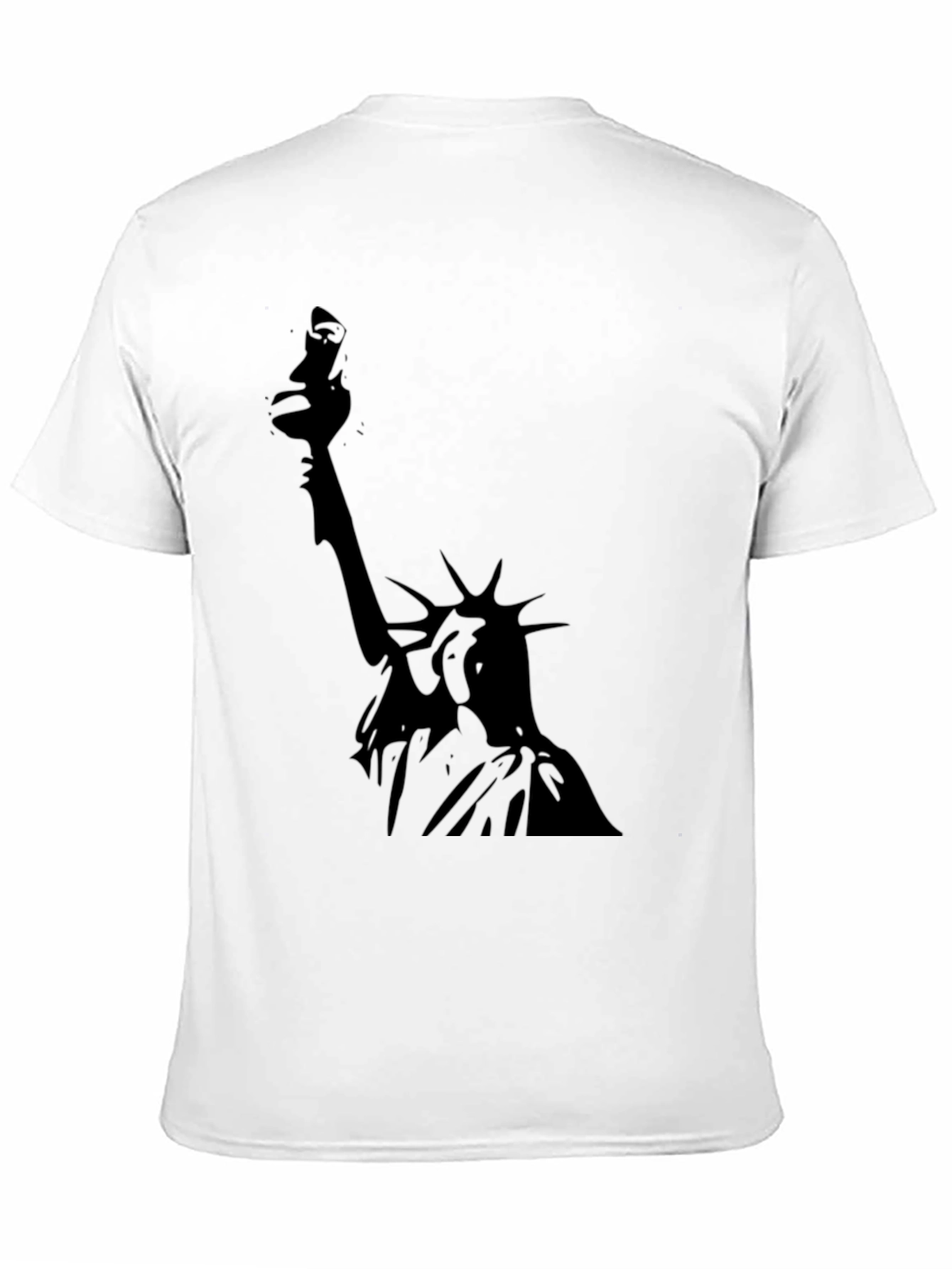 Statue of Liberty Graphic Tee - Black Cotton T-Shirt