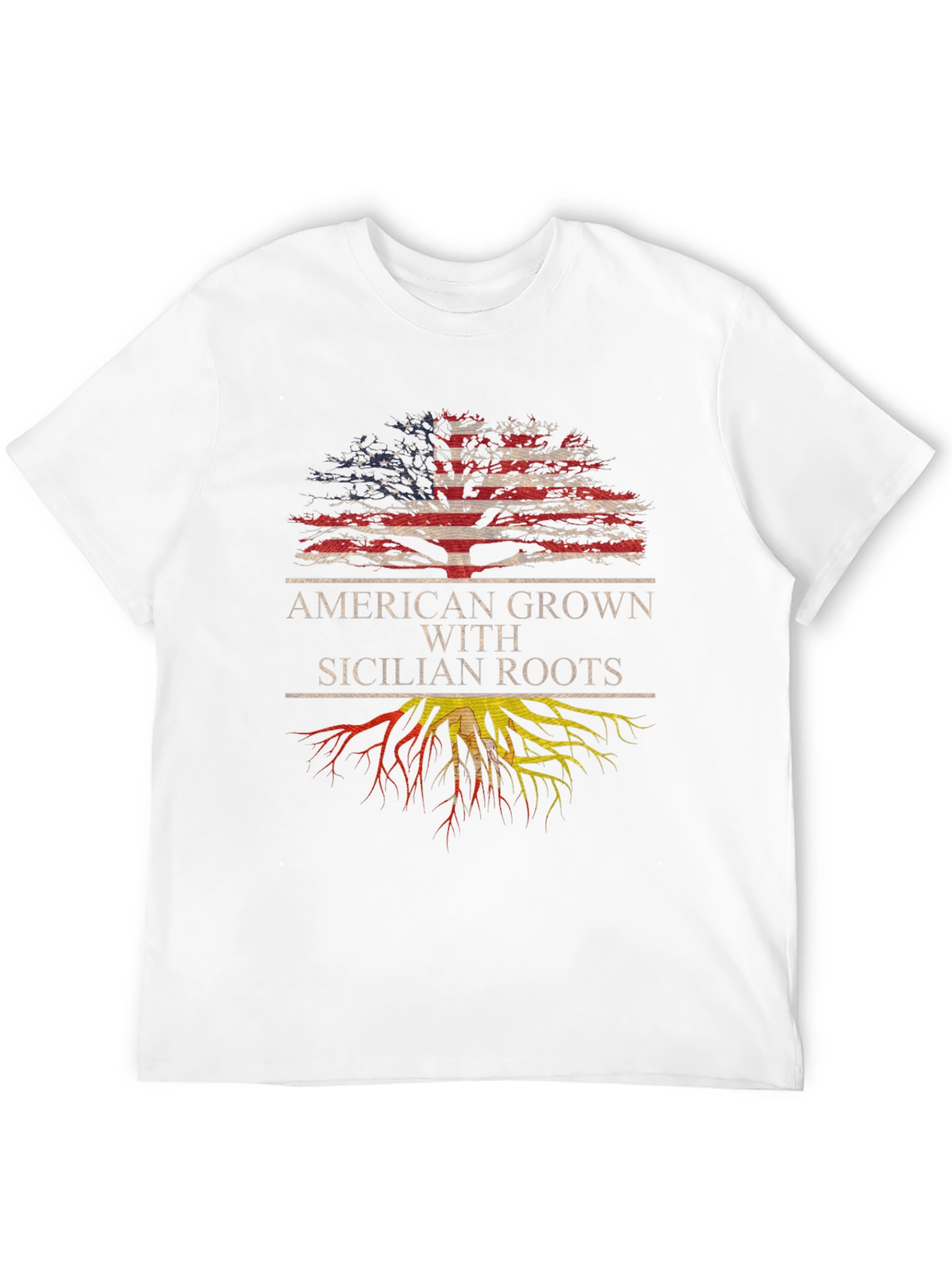 American Grown Sicilian Roots T-Shirt
