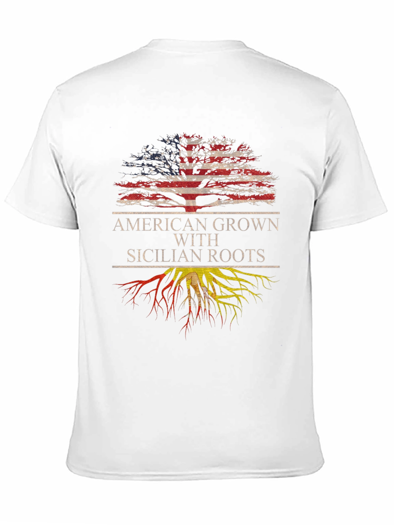 American Grown Sicilian Roots T-Shirt