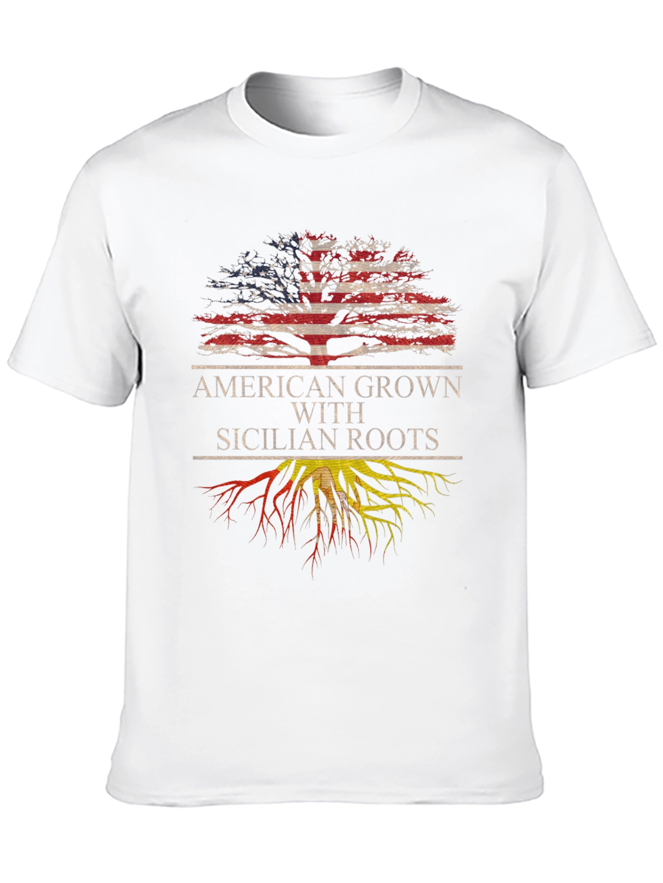 American Grown Sicilian Roots T-Shirt