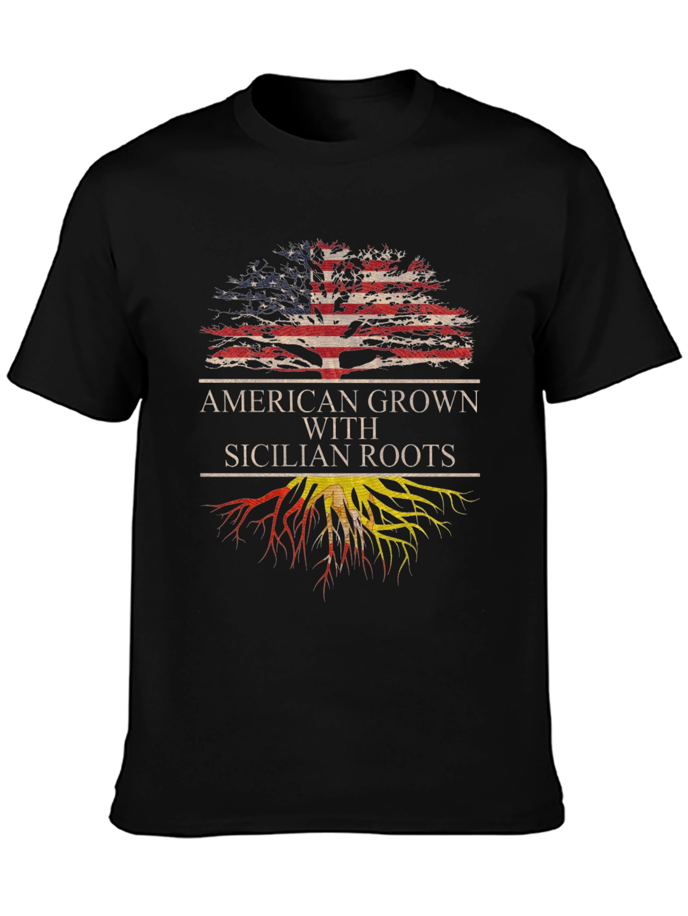 American Grown Sicilian Roots T-Shirt