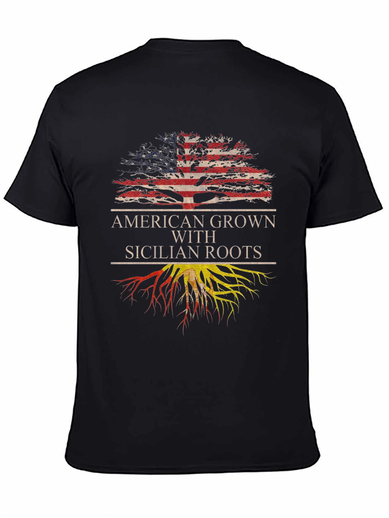 American Grown Sicilian Roots T-Shirt