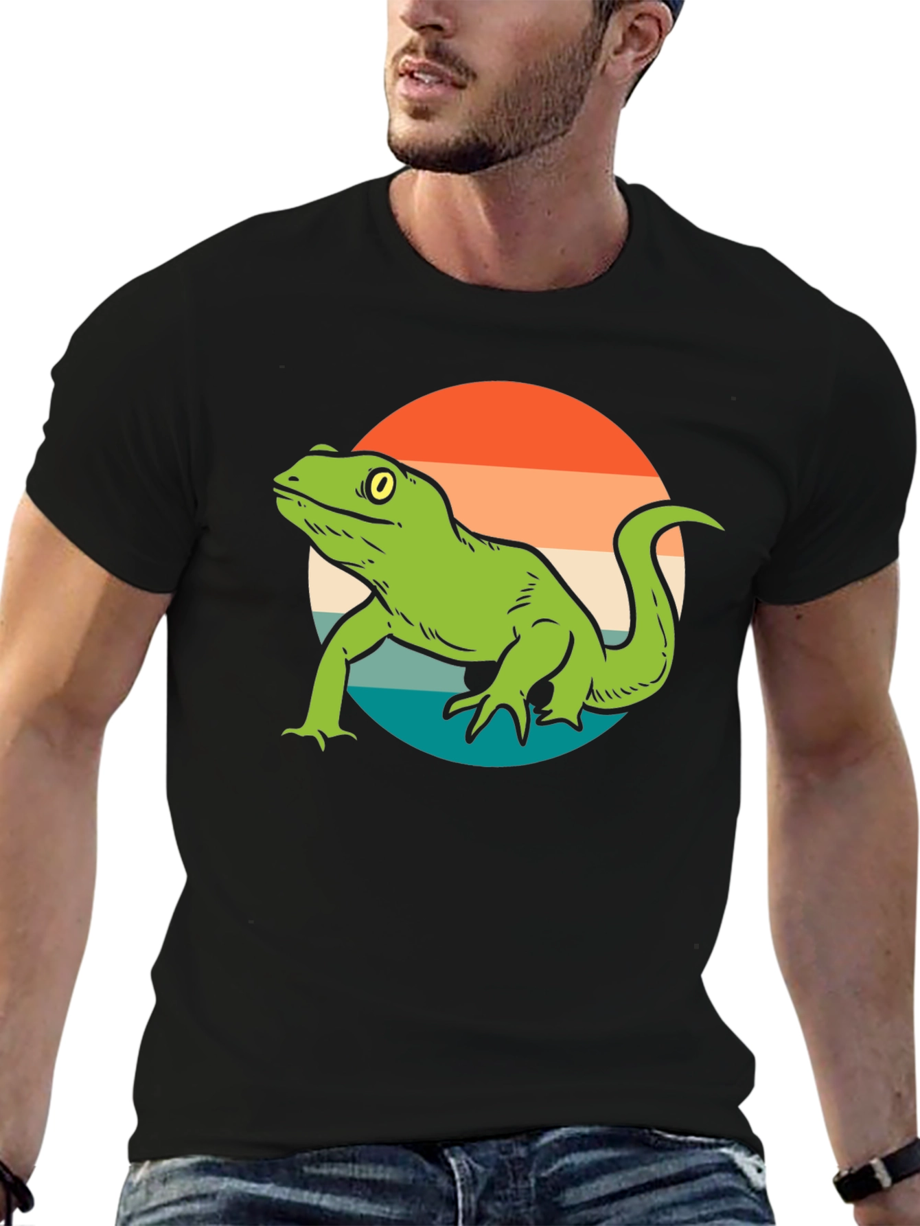 Retro Lizard Graphic T-Shirt