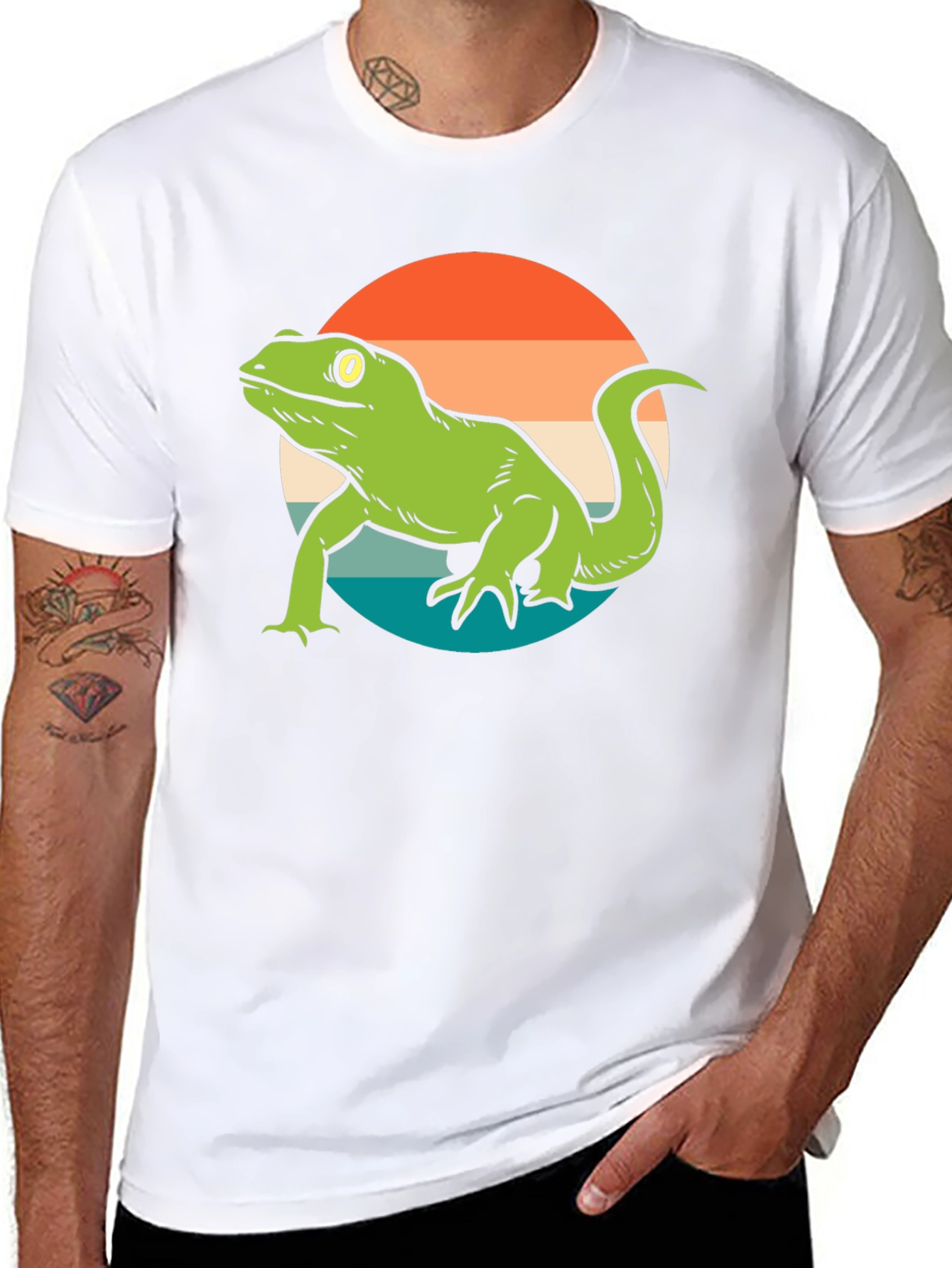 Retro Lizard Graphic T-Shirt